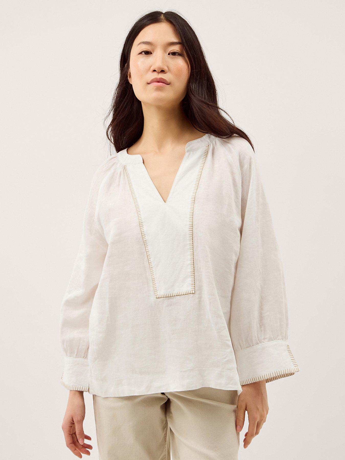 Image 1 of 5 of Monsoon Frida Linen Top