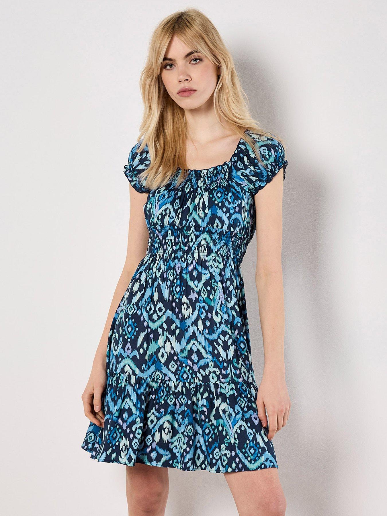 Apricot Apricot Milkmaid Midi Dress