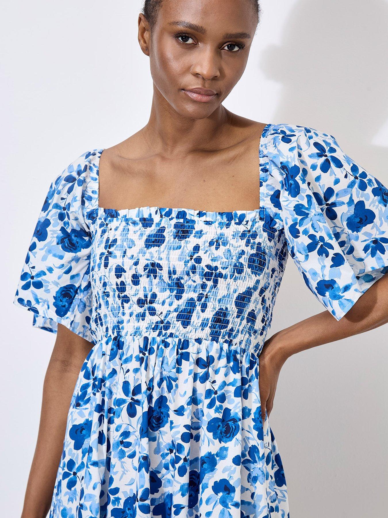 apricot-smocked-floral-cotton-poplin-drsoutfit