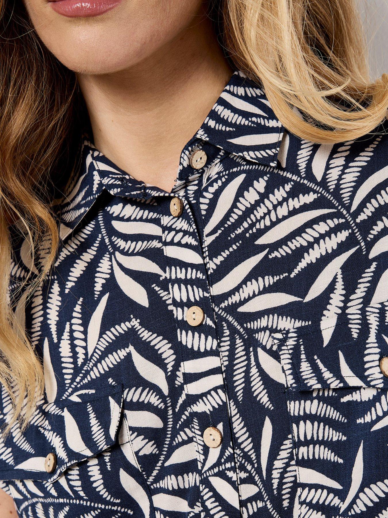 apricot-flowing-leaves-belted-shirt-drsdetail