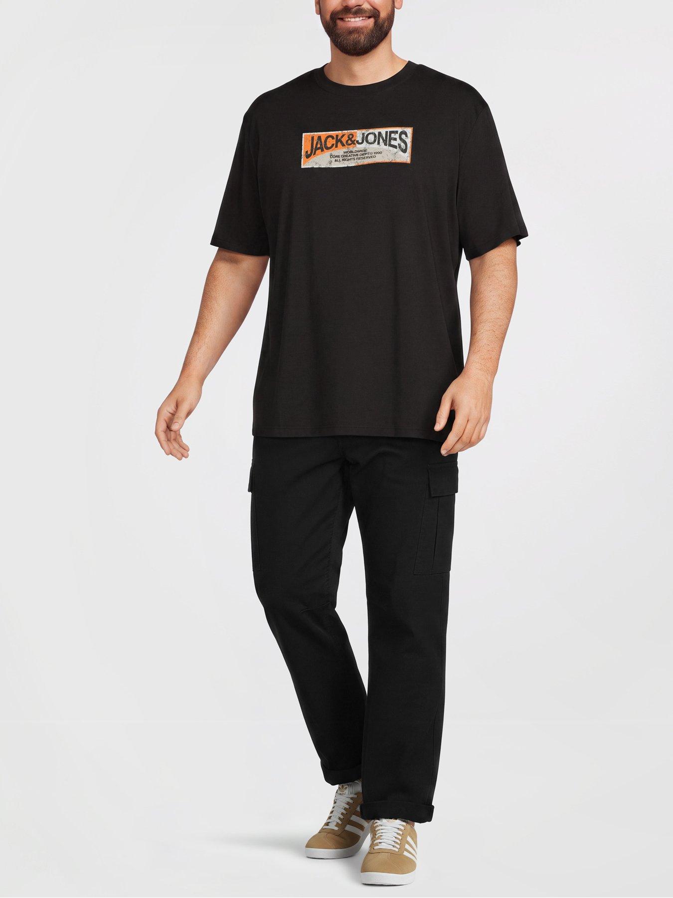 Image 3 of 5 of Jack & Jones Jack &amp; Jones Plus Trace Graphic T-Shirt