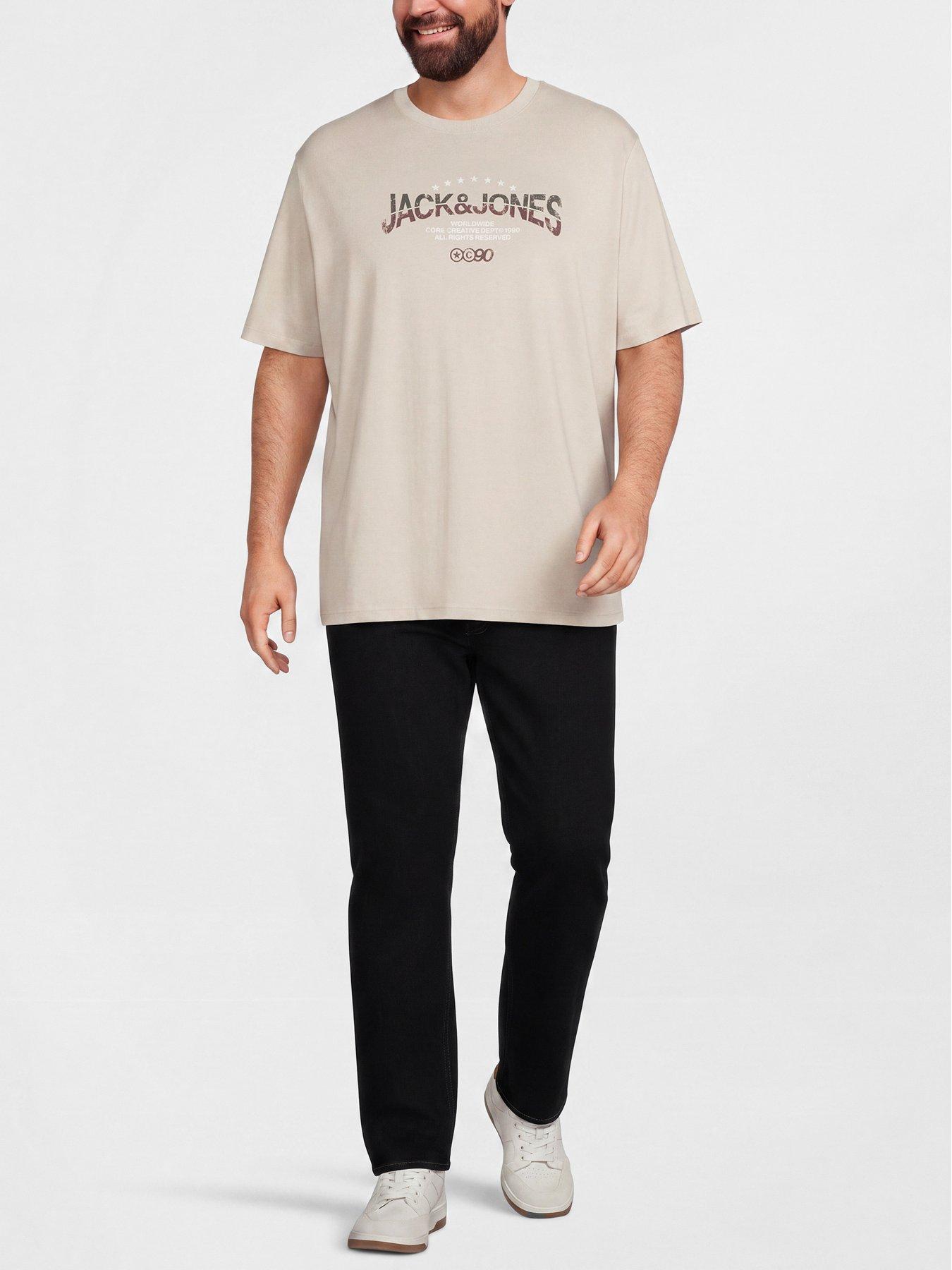 Image 3 of 5 of Jack & Jones Jack &amp; Jones Plus Trace Graphic T-Shirt