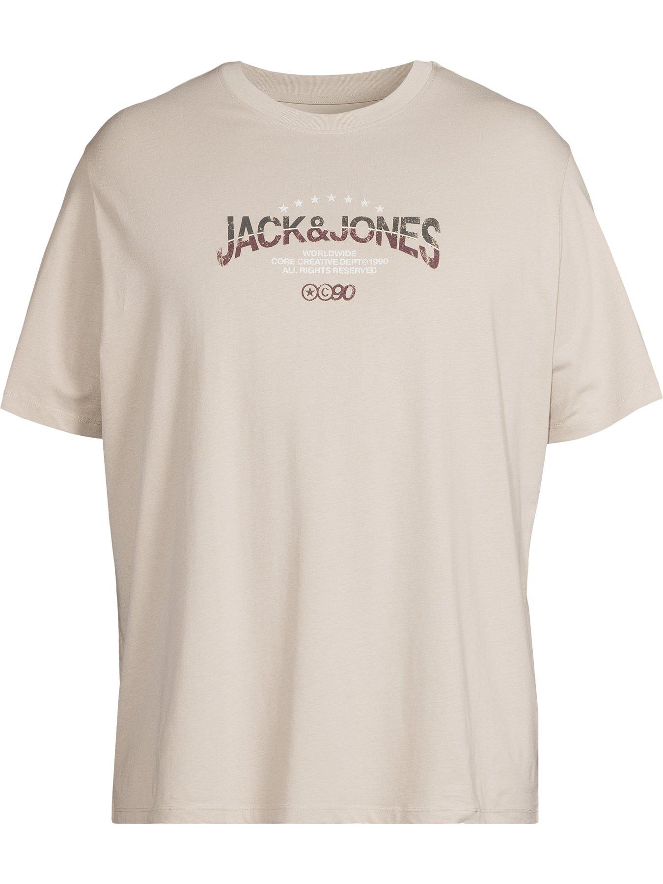Image 5 of 5 of Jack & Jones Jack &amp; Jones Plus Trace Graphic T-Shirt