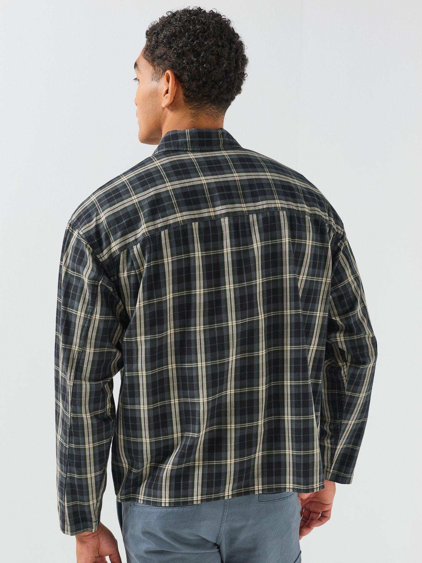 Image 2 of 6 of Jack & Jones Austin Clean Long Sleeve Check Shirt - Black