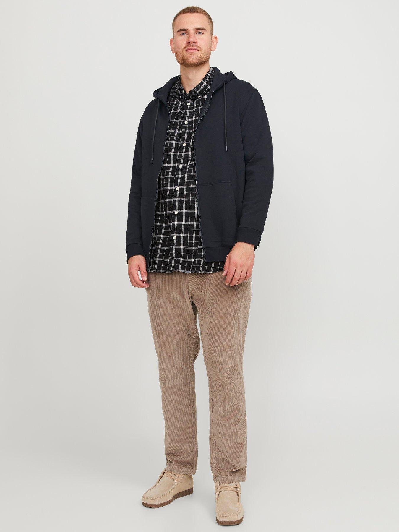 Image 2 of 6 of Jack & Jones Jack &amp; Jones Plus Bradley Zip Thru Hoodie