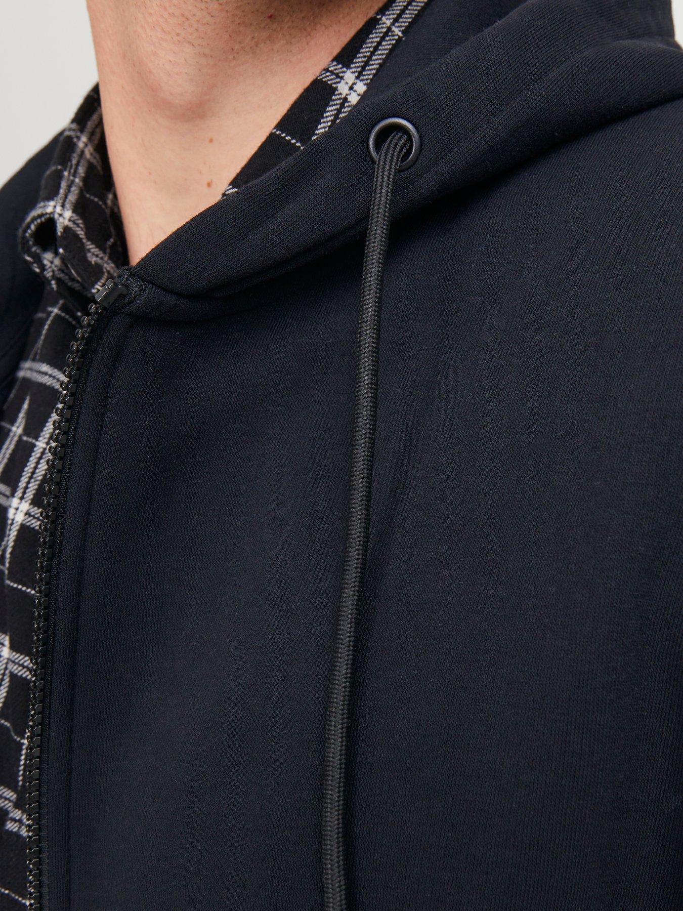 Image 3 of 6 of Jack & Jones Jack &amp; Jones Plus Bradley Zip Thru Hoodie
