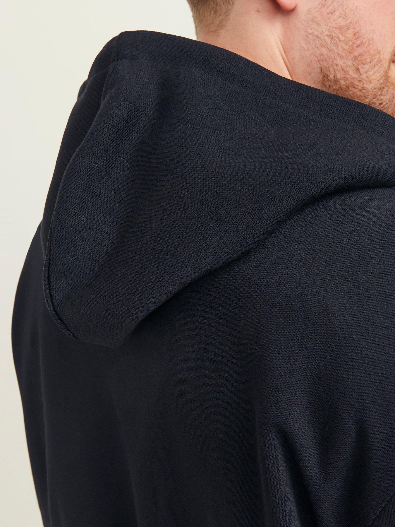 Image 4 of 6 of Jack & Jones Jack &amp; Jones Plus Bradley Zip Thru Hoodie