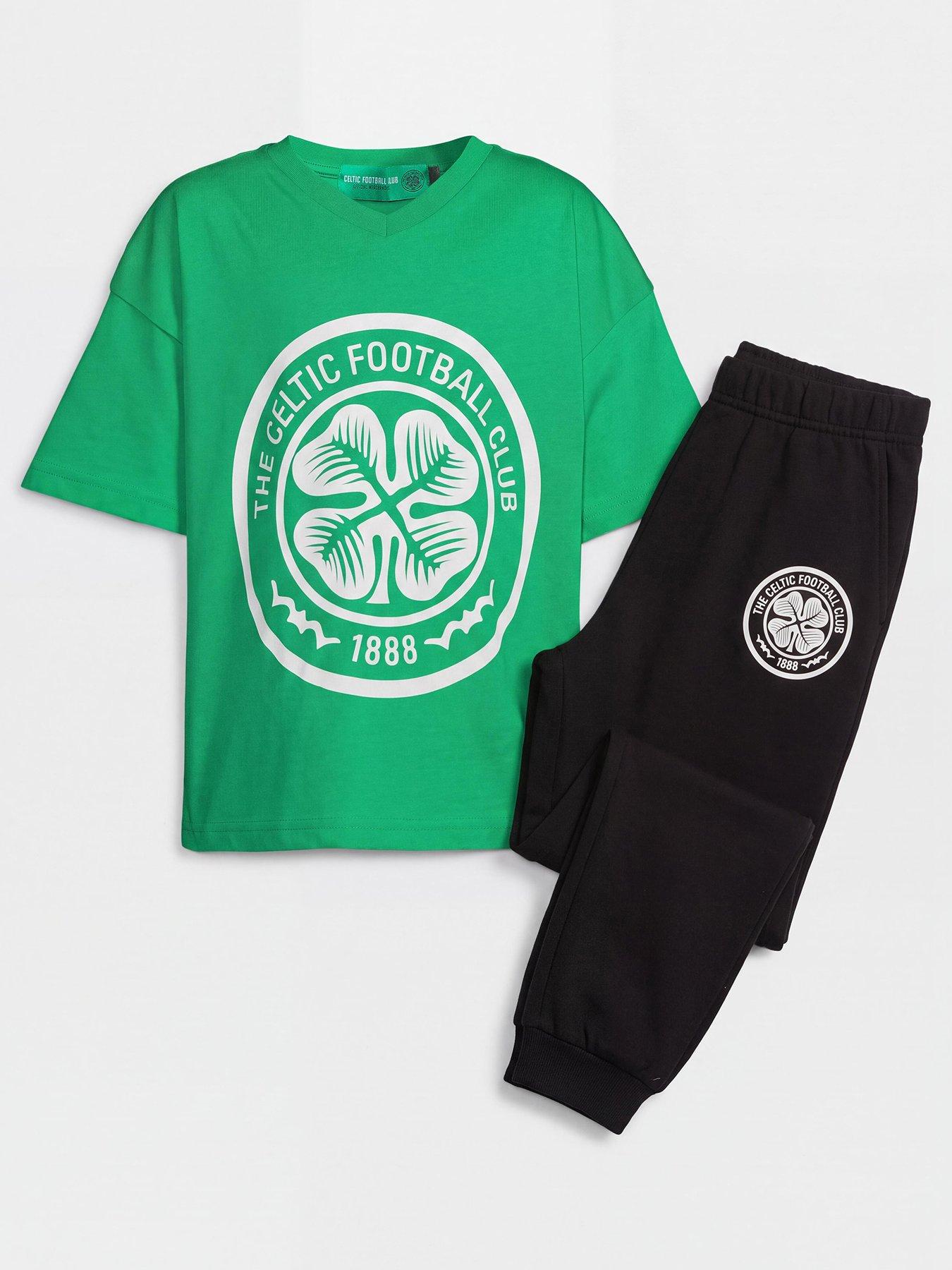 The Very Collection Boys Celtic Football Club Crest Pyjamas - Green