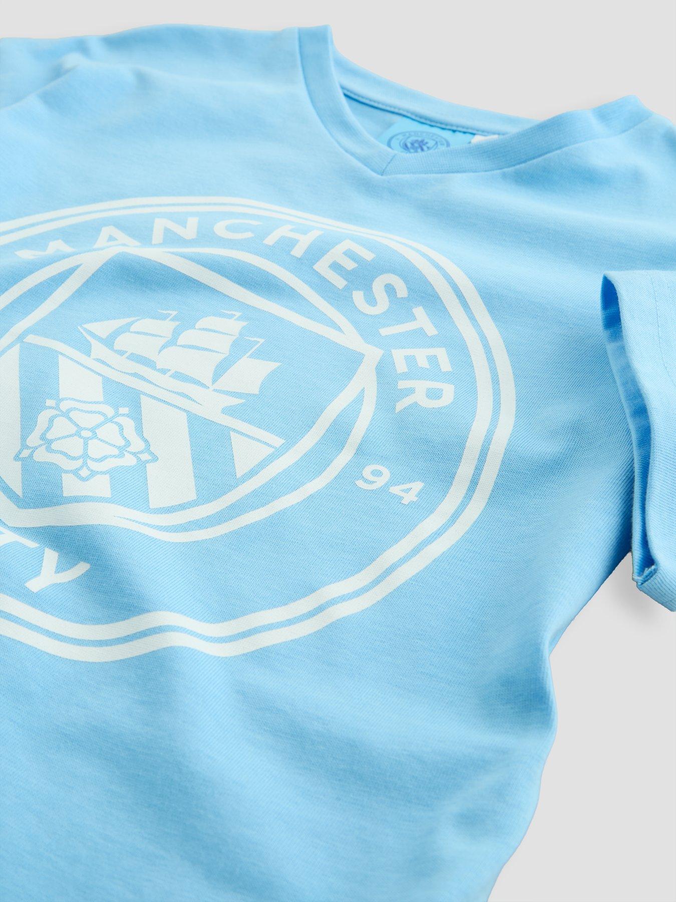 Image 3 of 5 of The Very Collection Boys Manchester City Crest Pyjamas - Blue