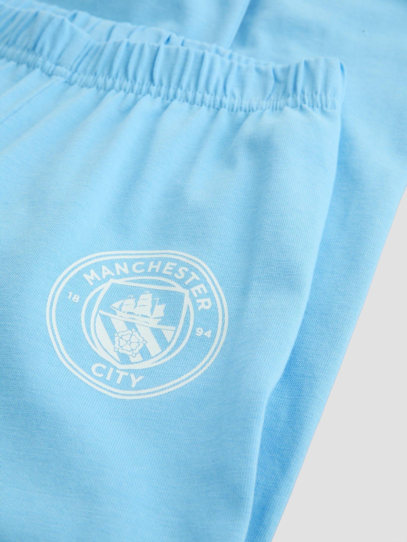 Image 4 of 5 of The Very Collection Boys Manchester City Crest Pyjamas - Blue