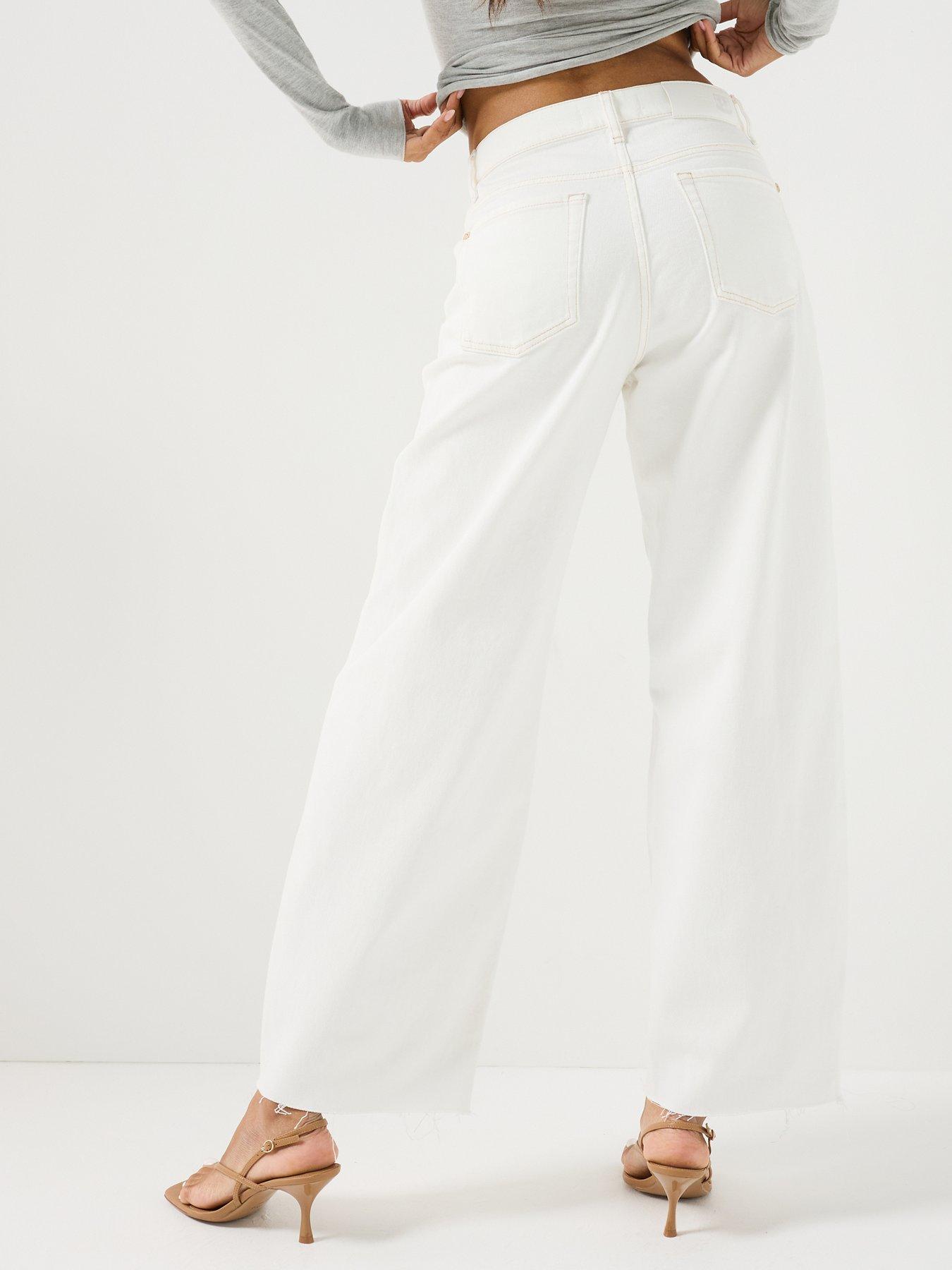 Image 2 of 6 of 7 FOR ALL MANKIND Bonnie Curvilinear Wide Leg Jean&nbsp;- White