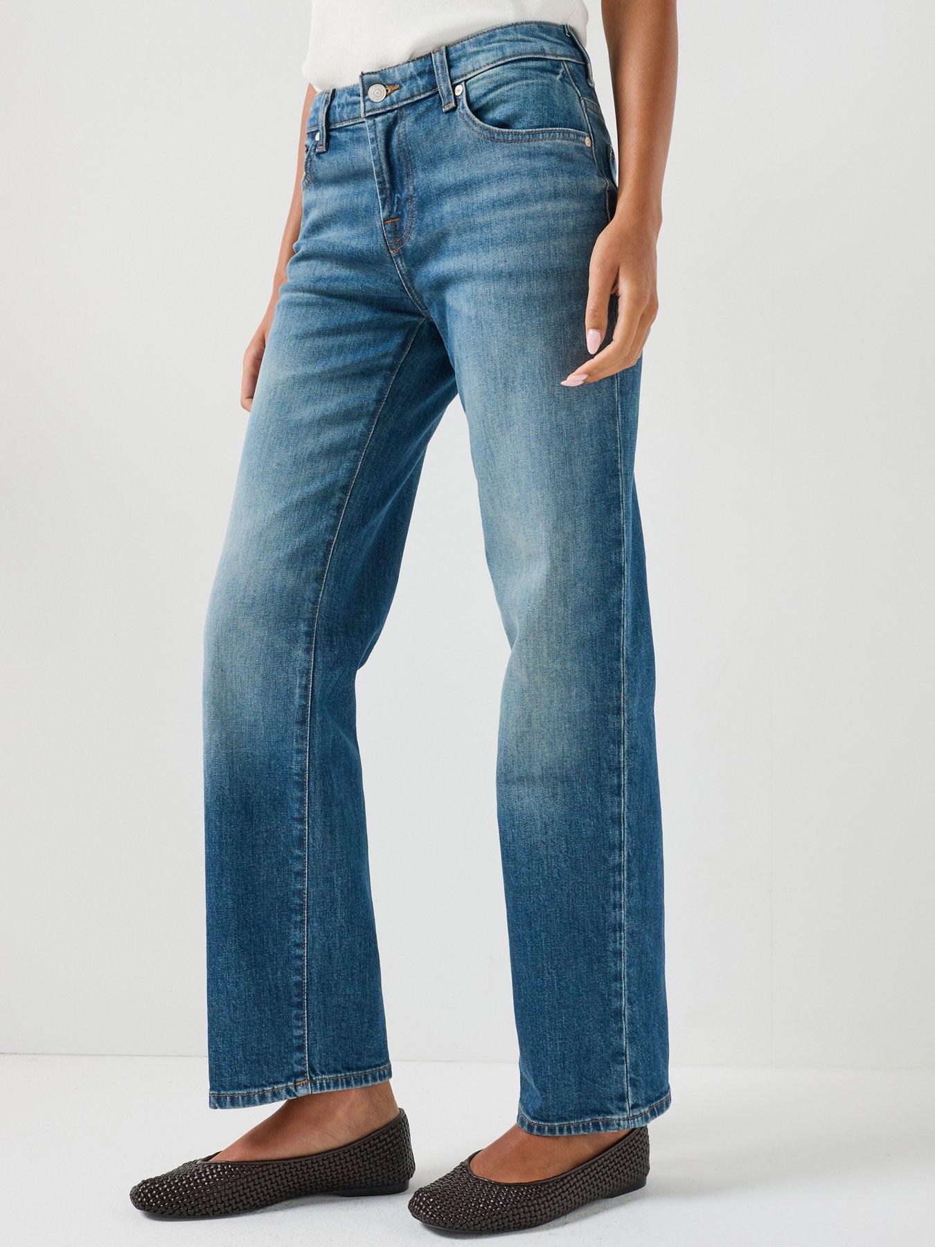 7 FOR ALL MANKIND Comfort Calie Straight Jeans - Core Blue