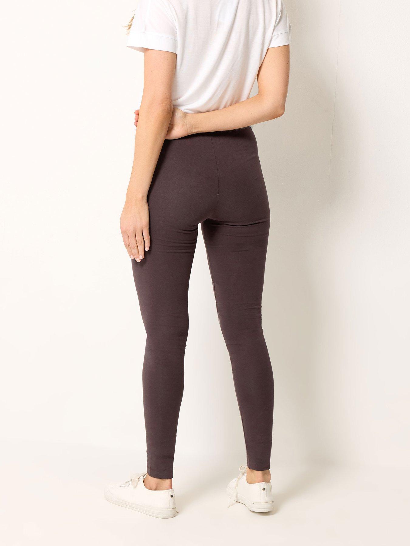Image 2 of 4 of Long Tall Sally Ccotton Elastic Legging Regular - Brown