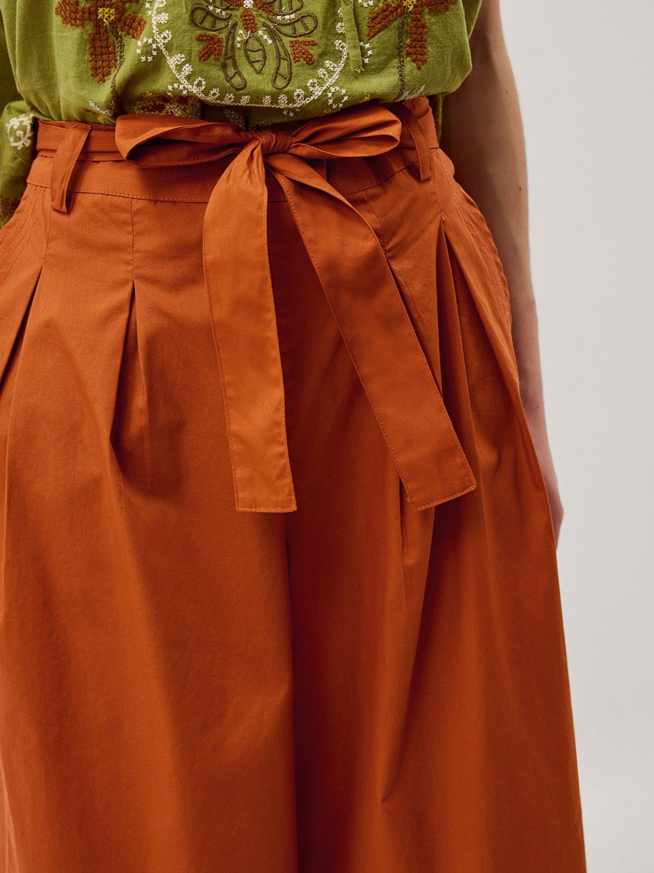 Image 4 of 5 of Monsoon Sofia Cropped Trousers - Orange