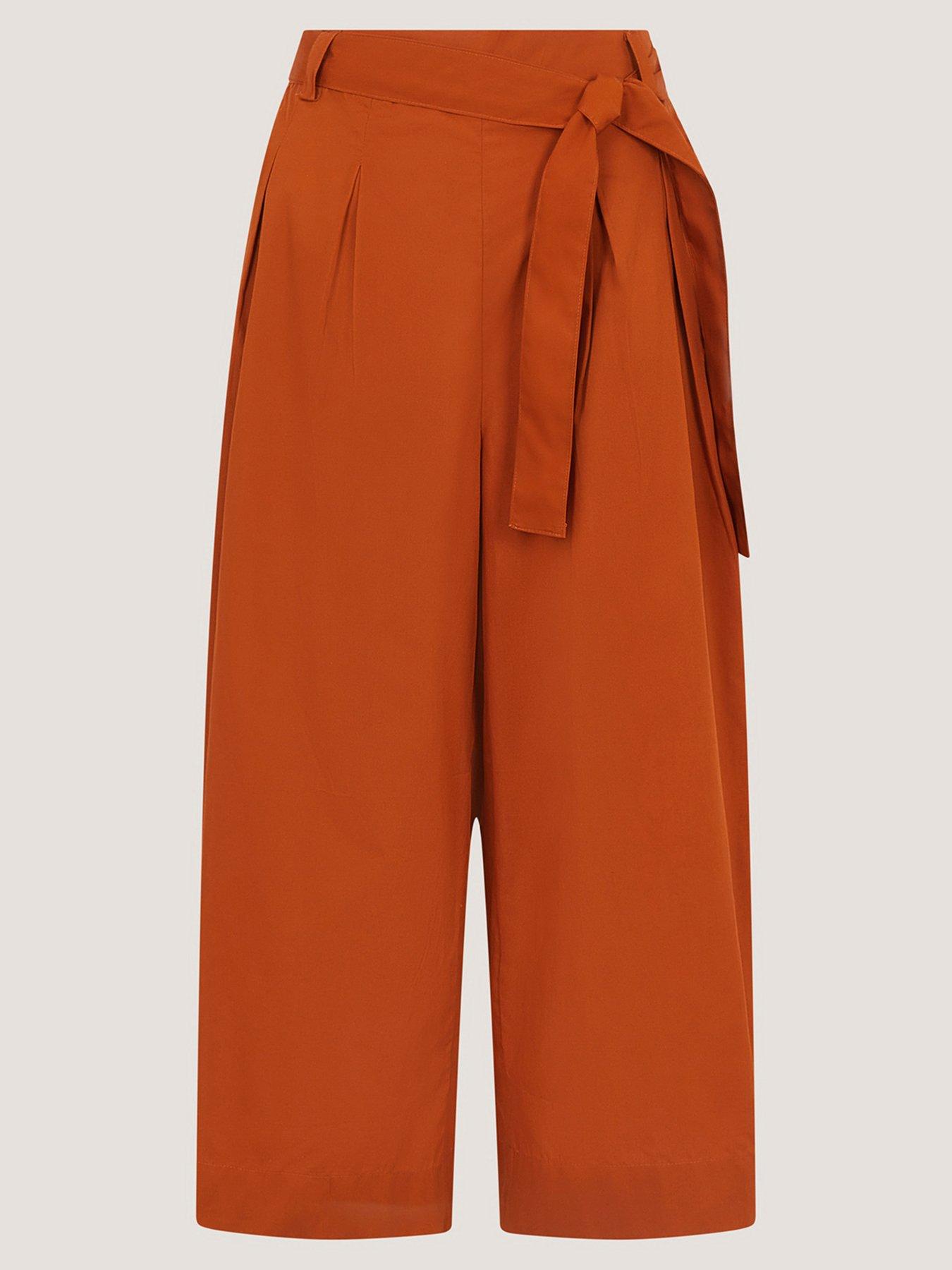 Image 5 of 5 of Monsoon Sofia Cropped Trousers - Orange