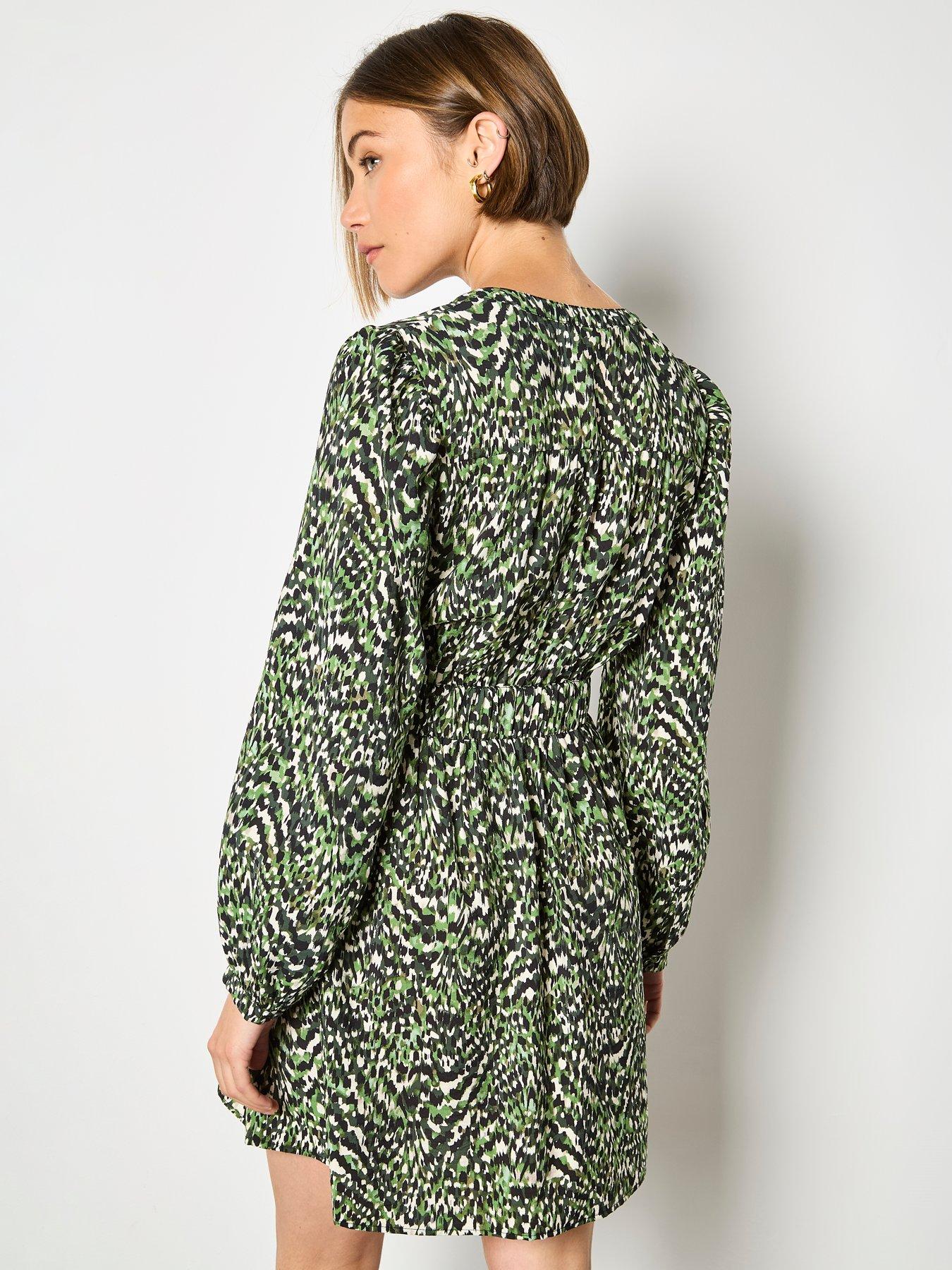 apricot-grandad-collar-mini-pull-through-waist-dressstillFront