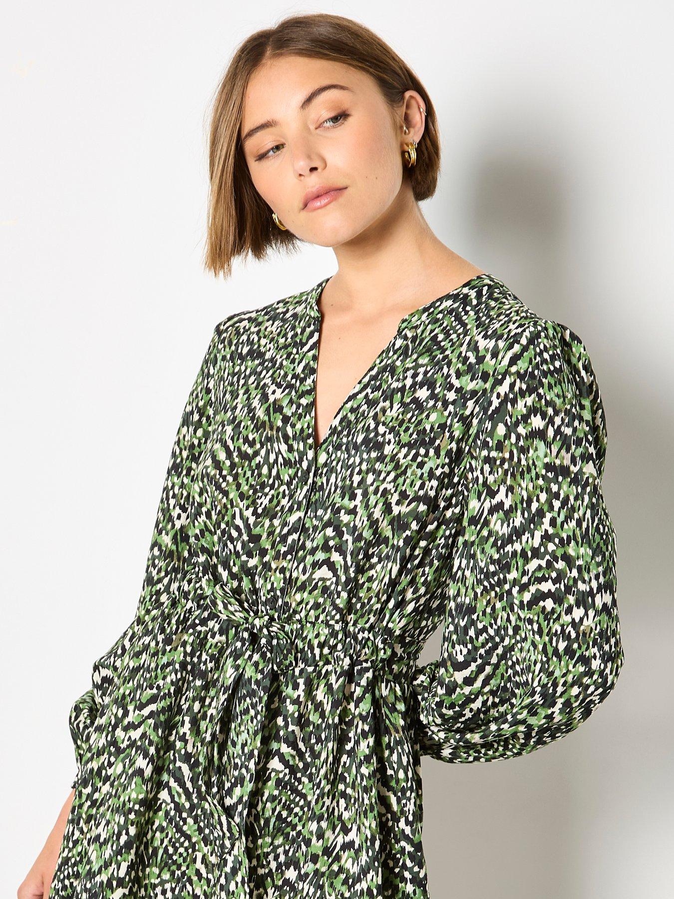 apricot-grandad-collar-mini-pull-through-waist-dressoutfit