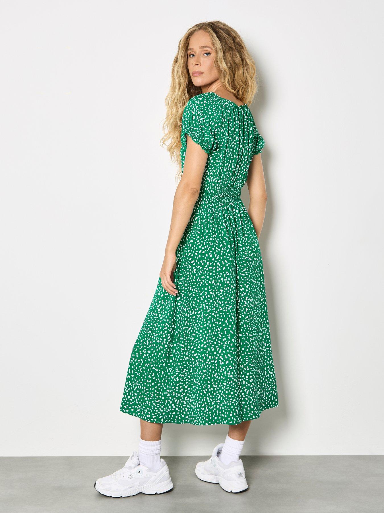 apricot-milkmaid-midi-spot-printed-dressstillFront