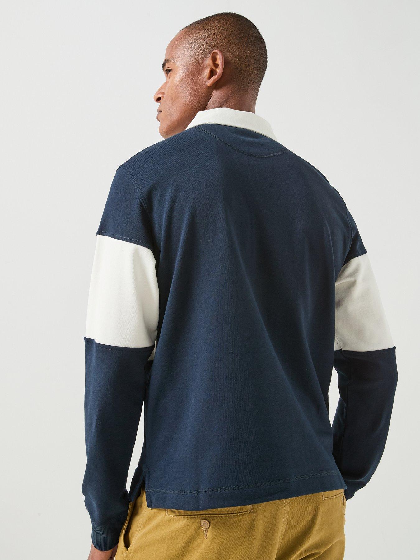 Image 2 of 6 of Jack & Jones Frederiksberg Blocking Rugby Sweat Polo Shirt - Navy