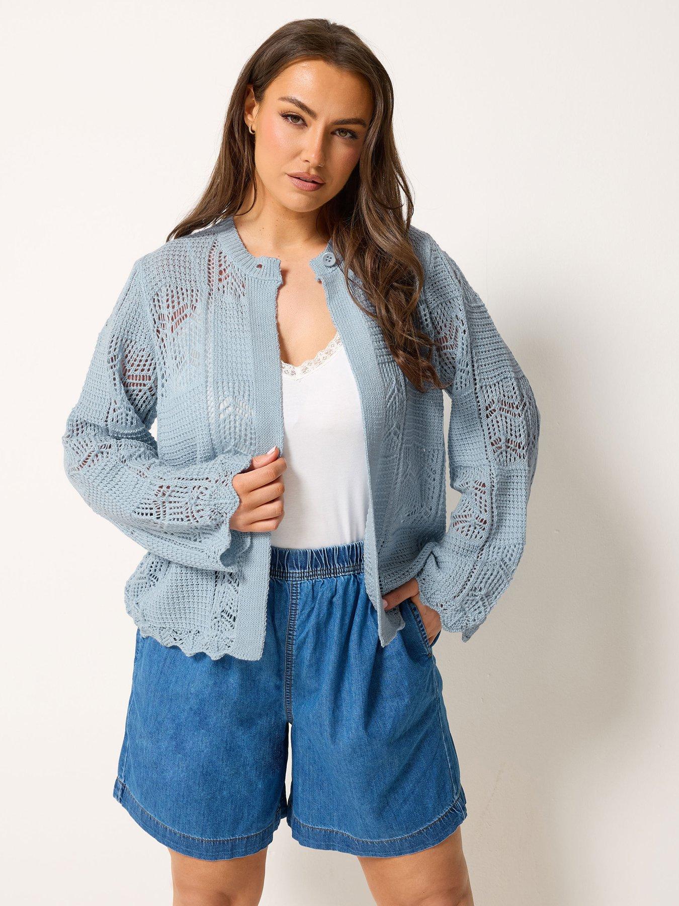 Image 1 of 4 of Yours Curve Crochet Cardigan