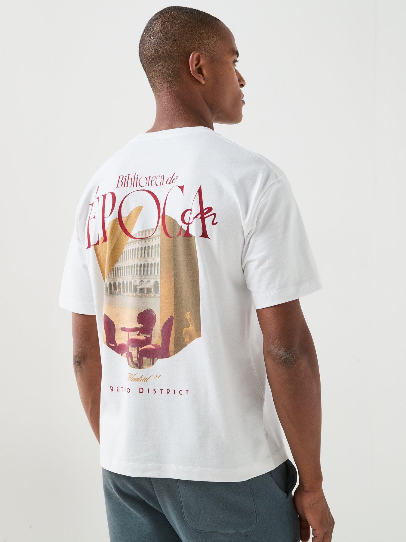 Image 1 of 6 of Jack & Jones Salamanca Photo Back Graphic T-Shirt - White