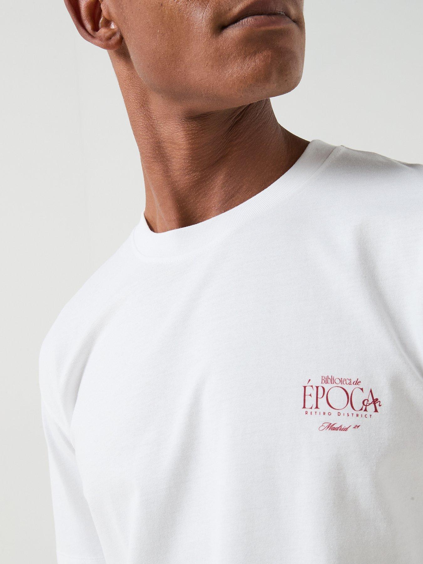 Image 4 of 6 of Jack & Jones Salamanca Photo Back Graphic T-Shirt - White