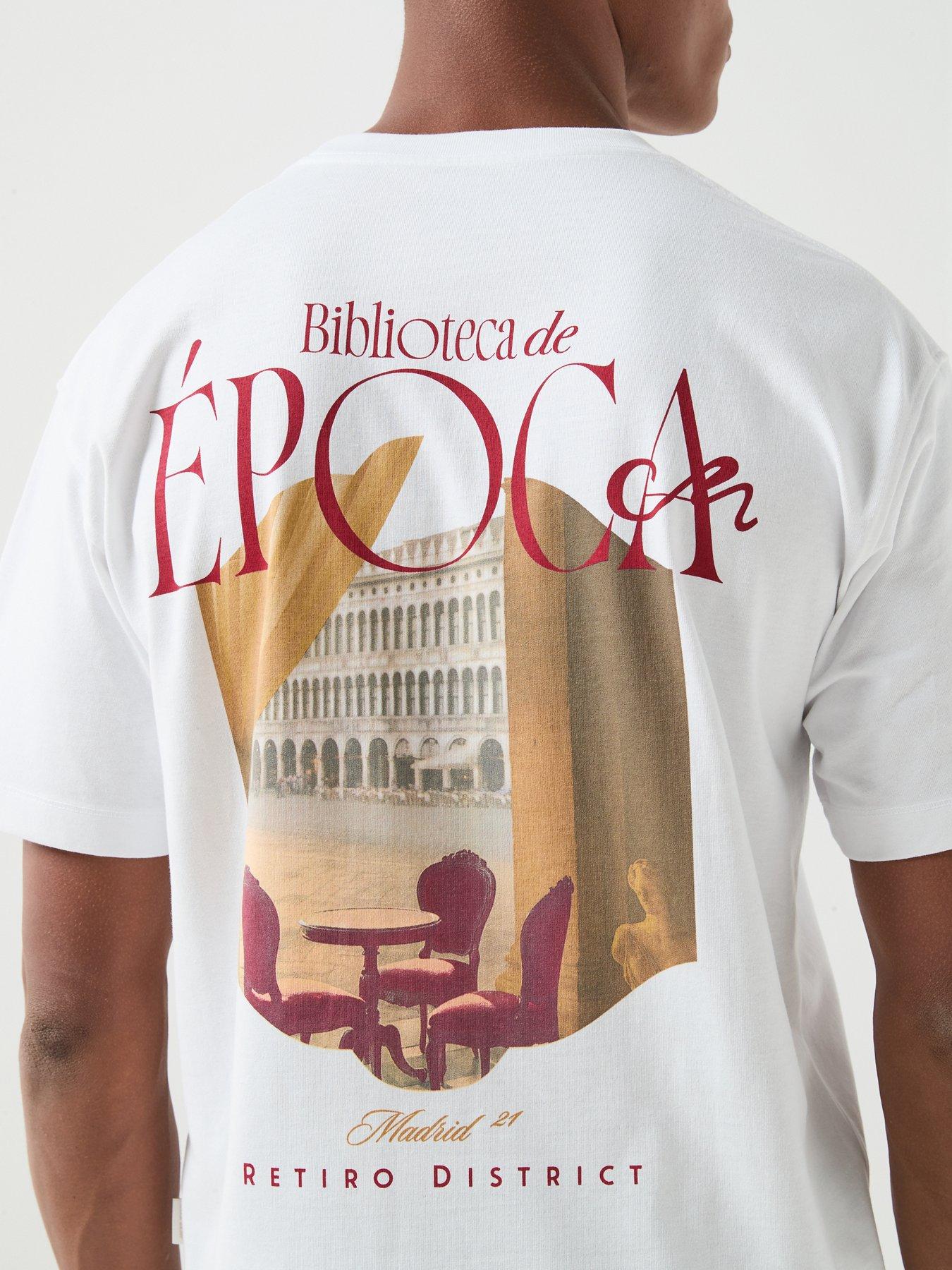 Image 5 of 6 of Jack & Jones Salamanca Photo Back Graphic T-Shirt - White