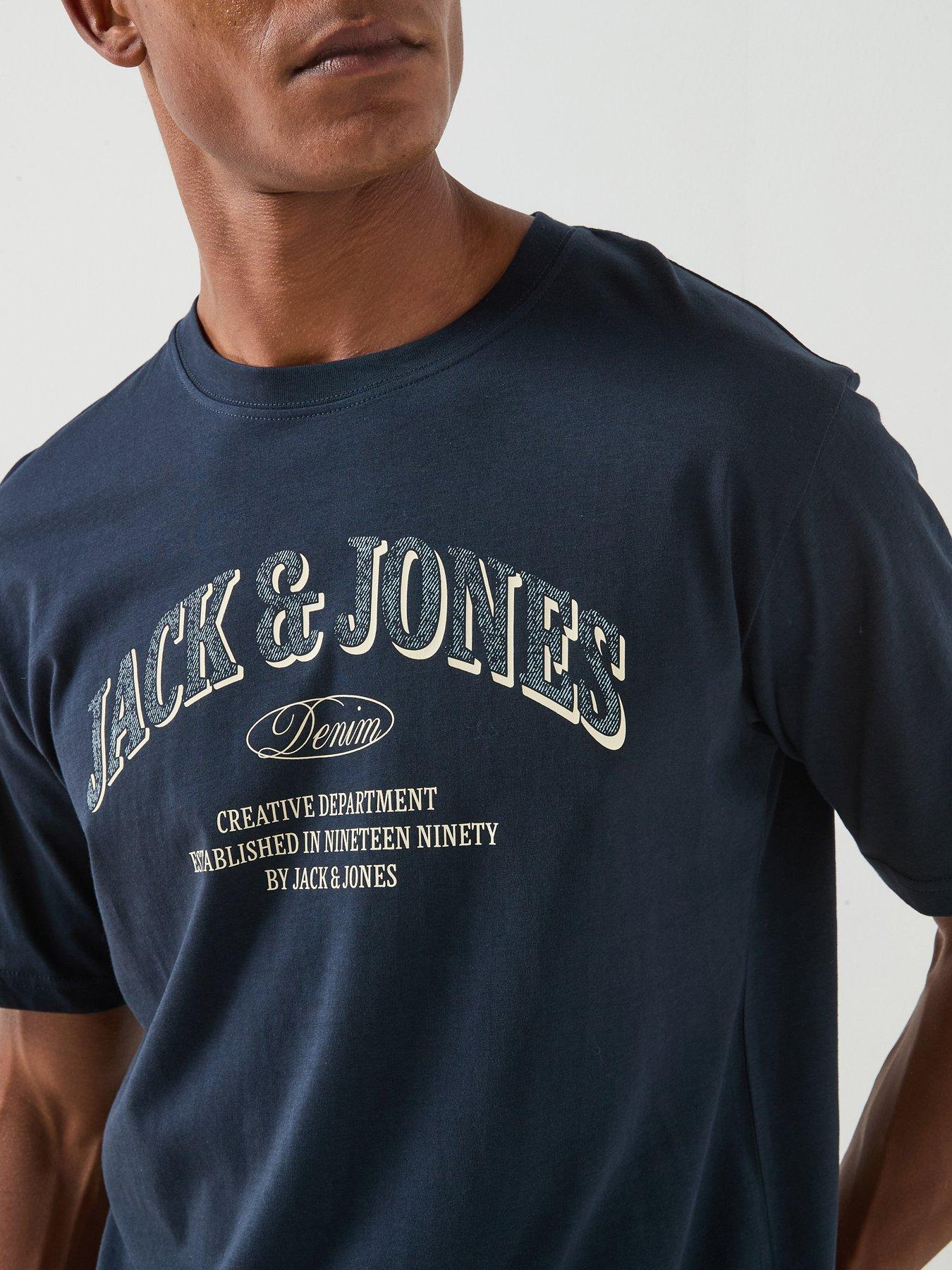 Image 4 of 5 of Jack & Jones Denver Logo T-shirt - Navy