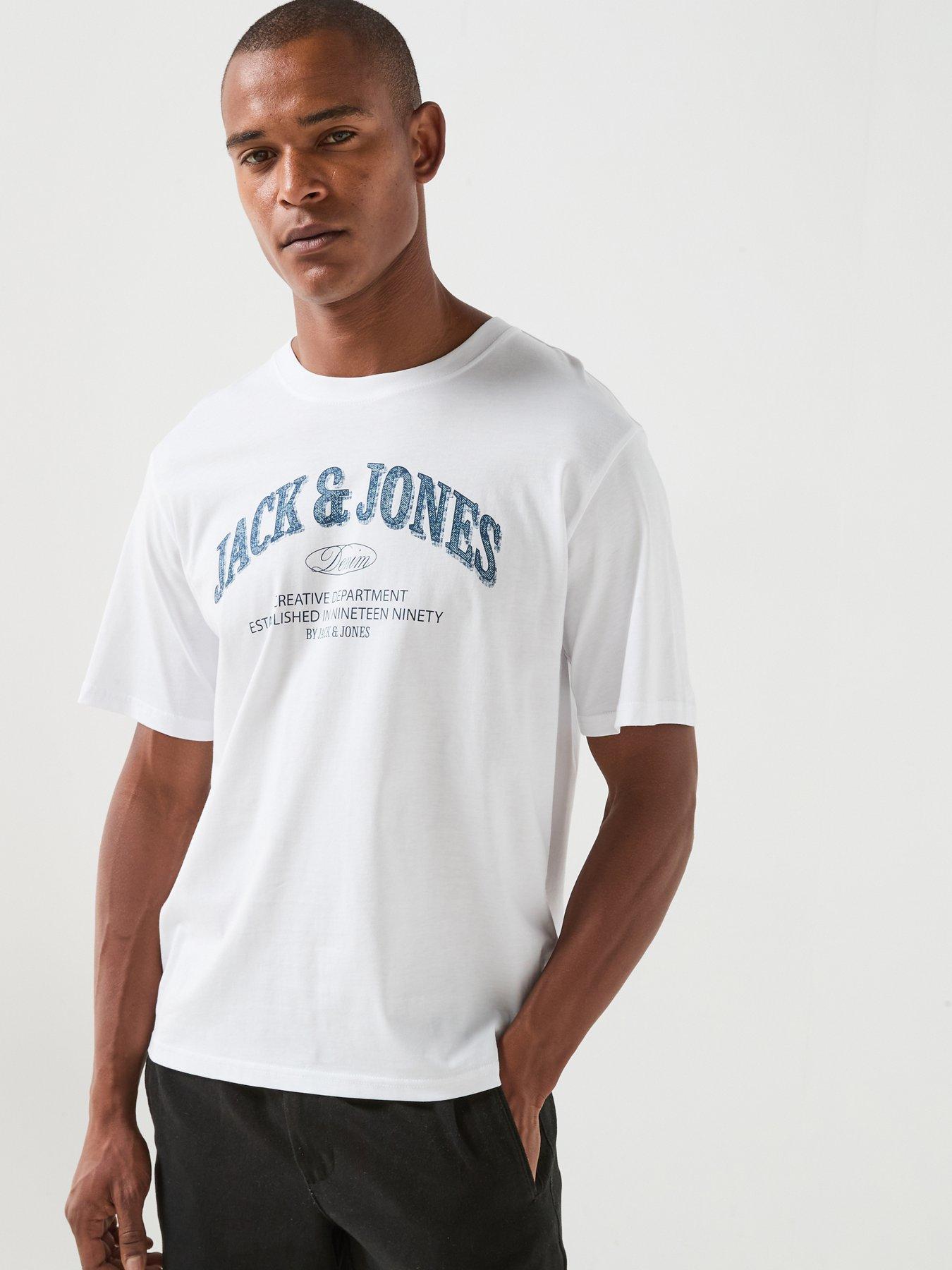 Jack & Jones Men's Denver Logo T-Shirt - White