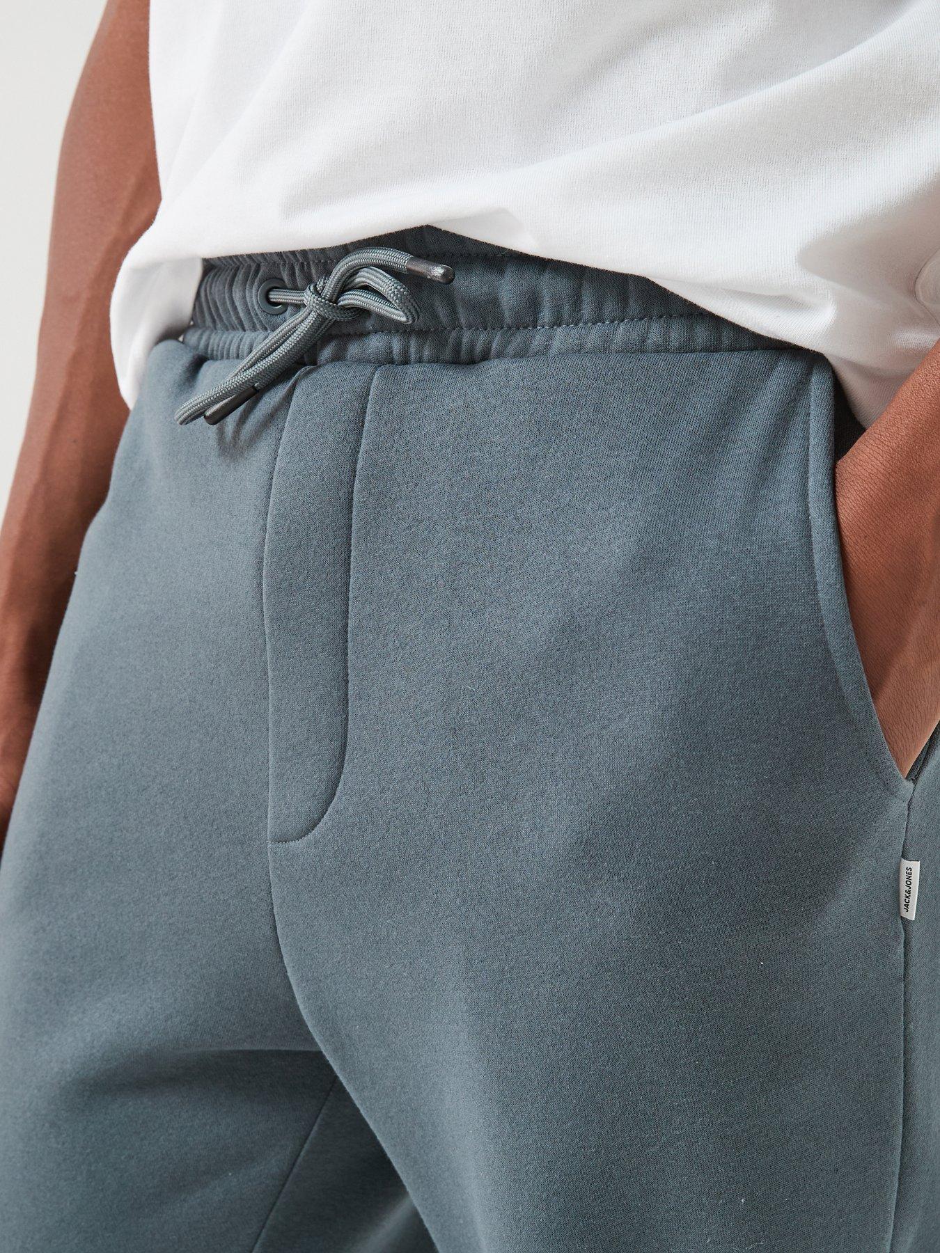 Image 4 of 6 of Jack & Jones Men's Cuffed Joggers with Drawstring Waist - Turbulence Blue