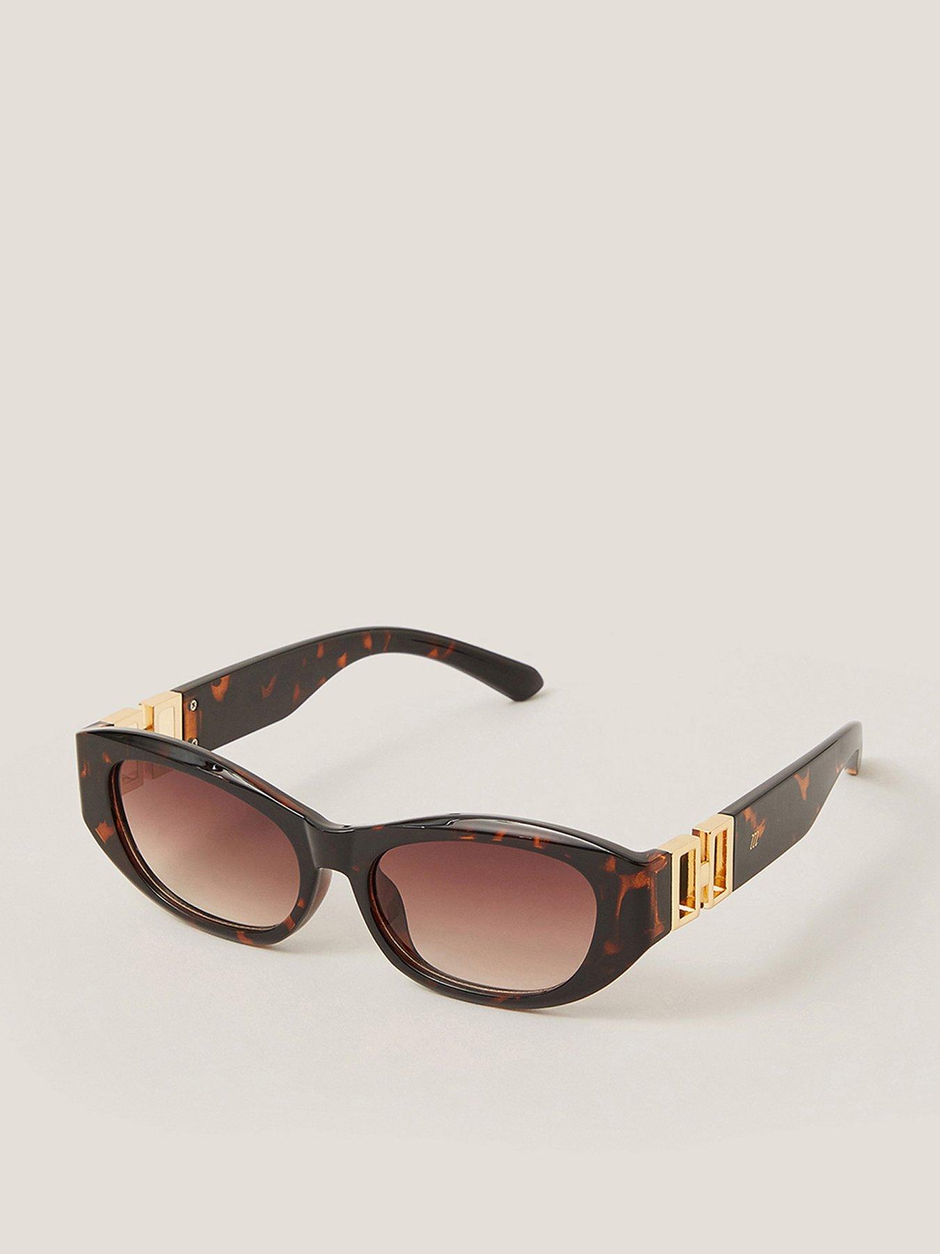 Monsoon Chunky Oval Sunglasses - Brown