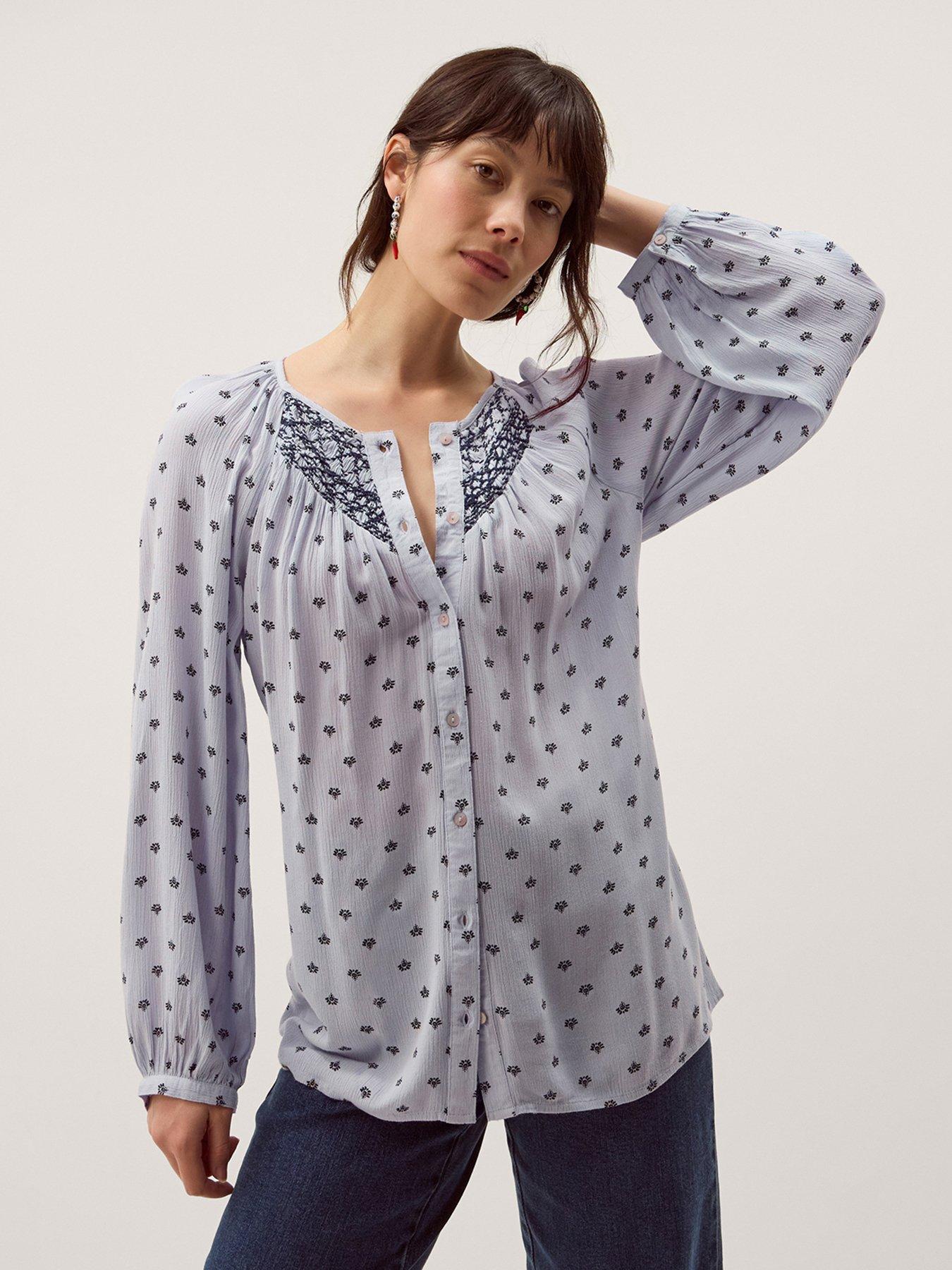Monsoon Mia Print Top - Blue