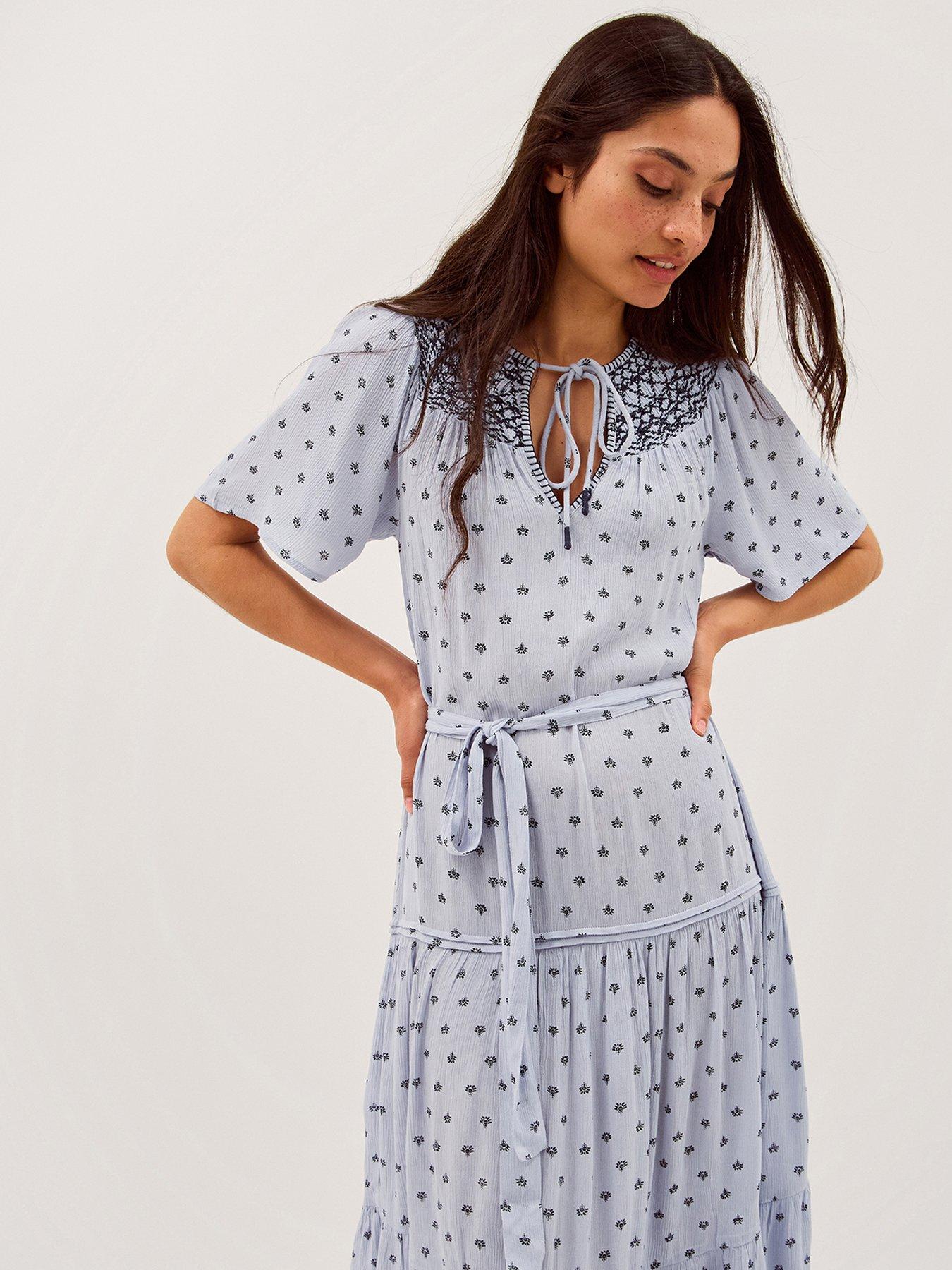 Image 3 of 4 of Monsoon Mia Print Dress - Blue