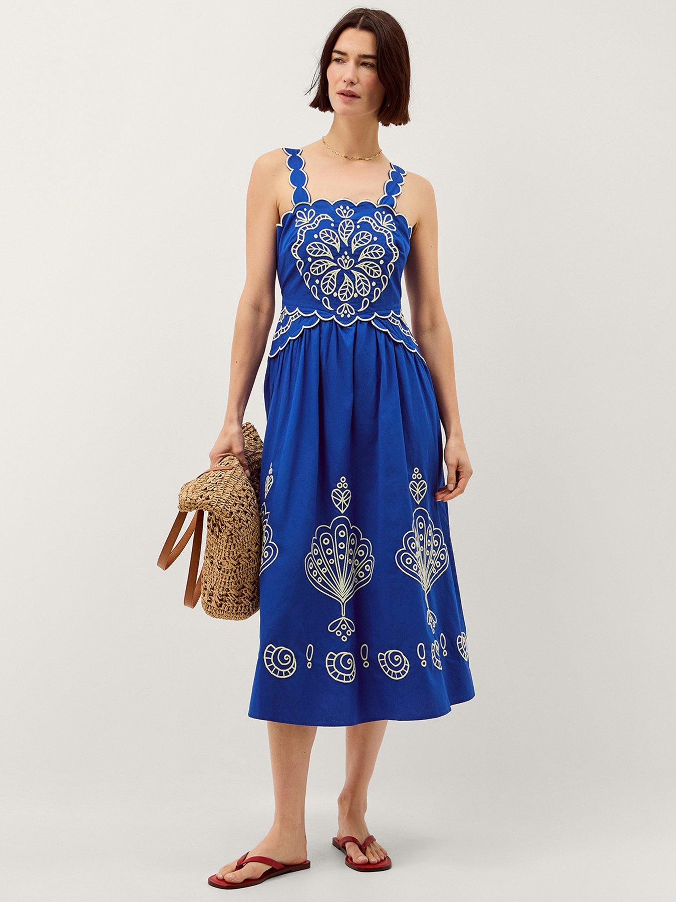 Monsoon Keira Emb Dress