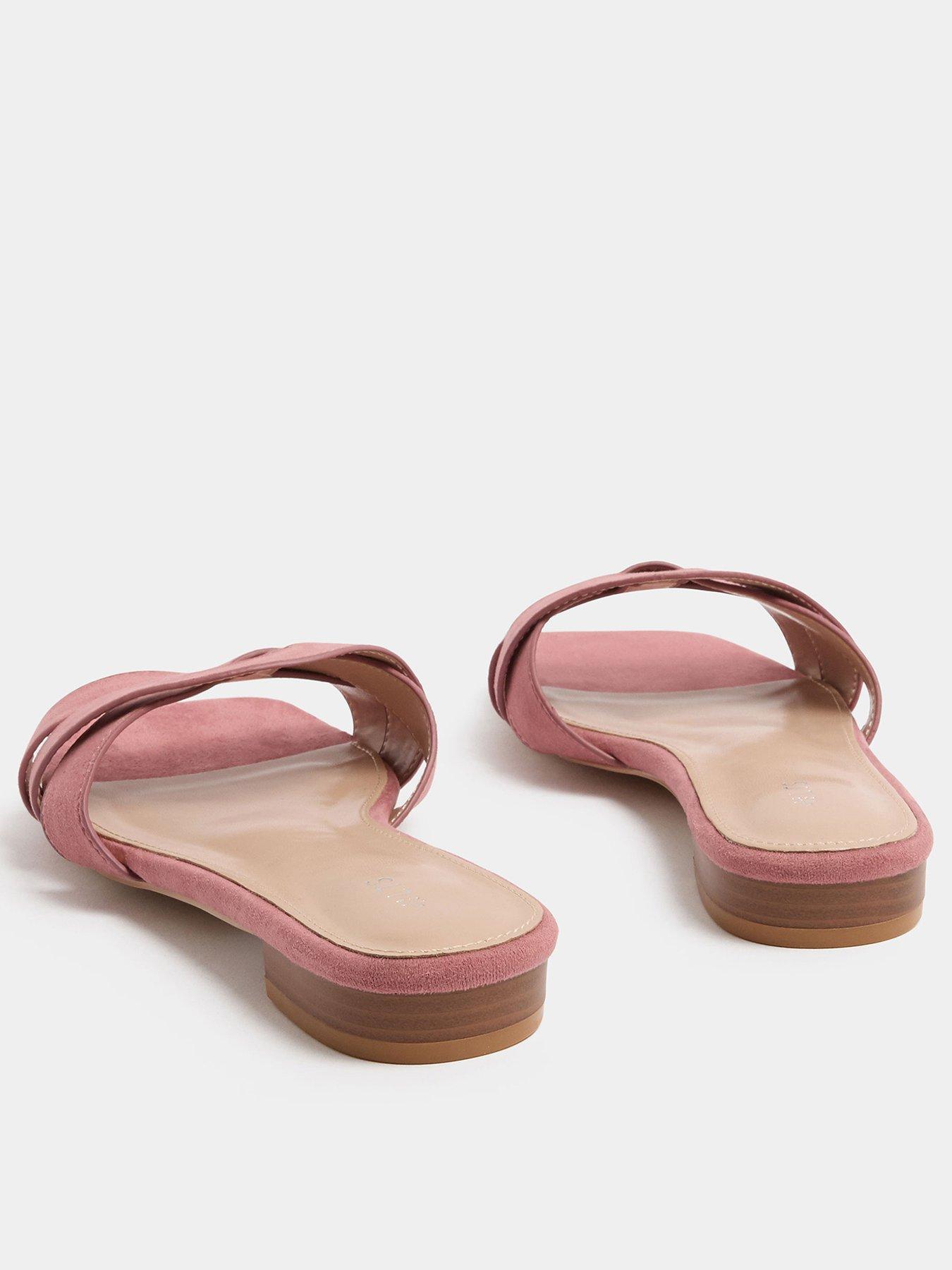 Image 3 of 4 of Long Tall Sally Twisted Low Block Mules - Pink