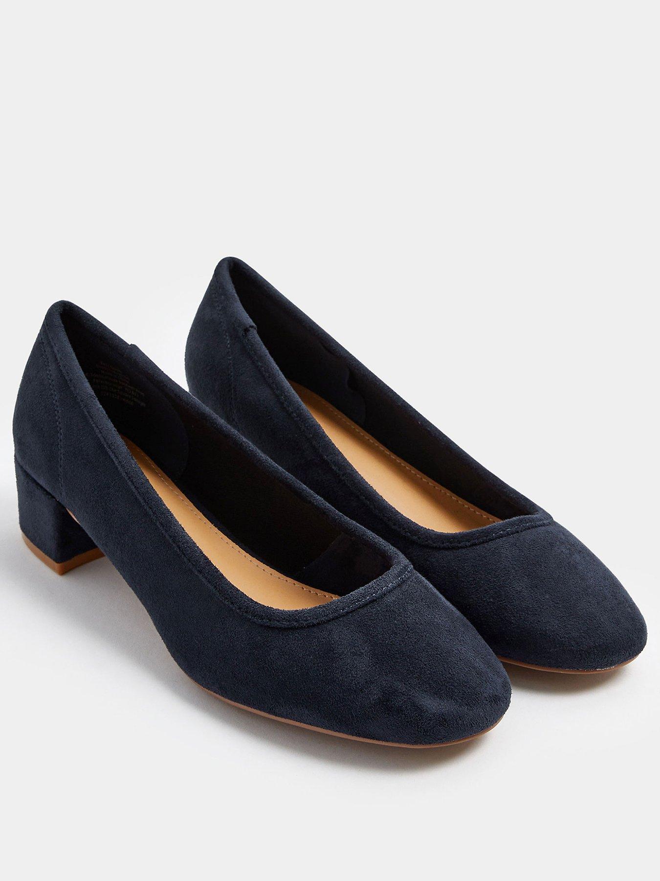 Image 2 of 4 of Long Tall Sally Ballerina Block Heel Shoes - Blue
