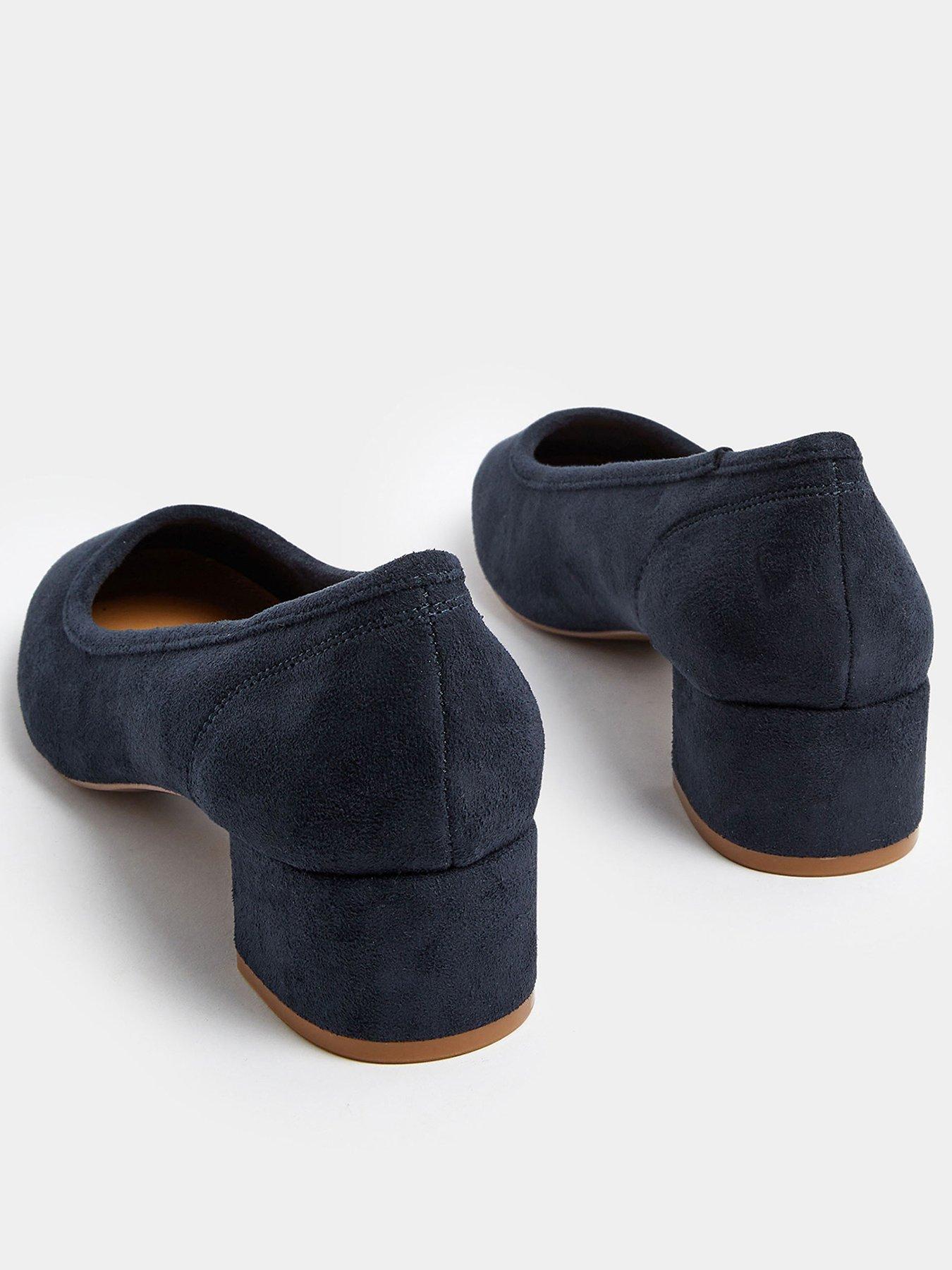 Image 3 of 4 of Long Tall Sally Ballerina Block Heel Shoes - Blue