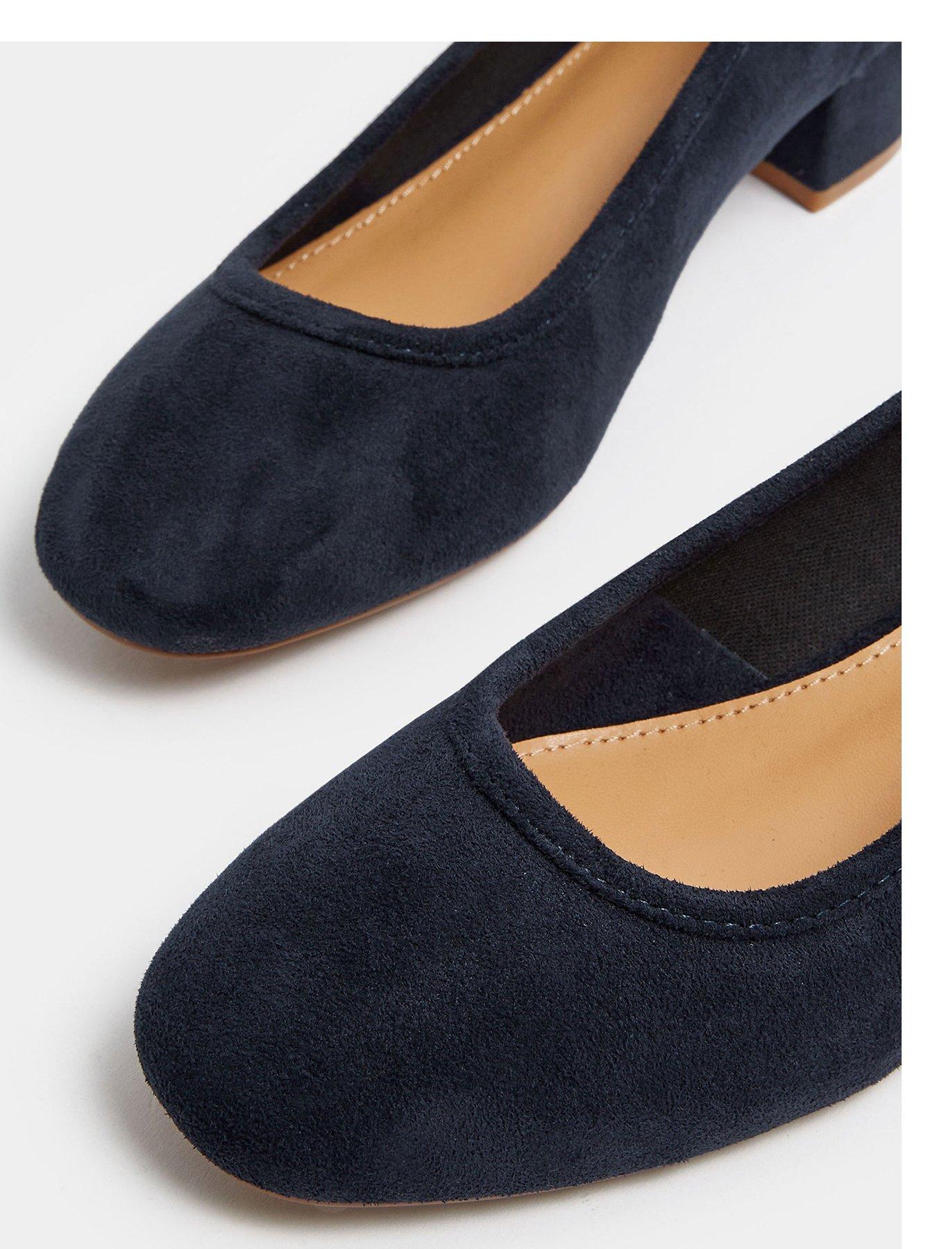 Image 4 of 4 of Long Tall Sally Ballerina Block Heel Shoes - Blue