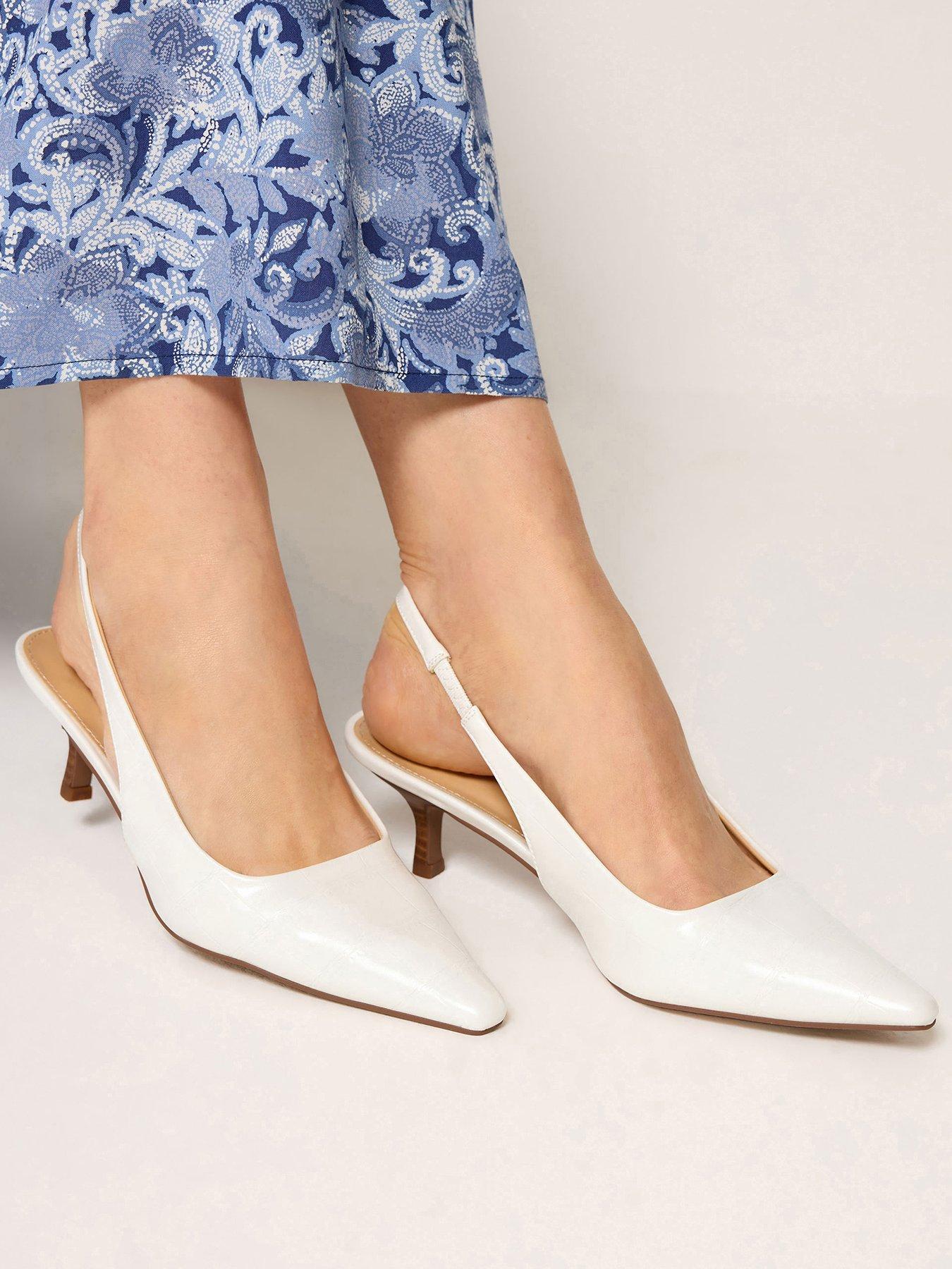 Yours Stacked Heel Court Shoe