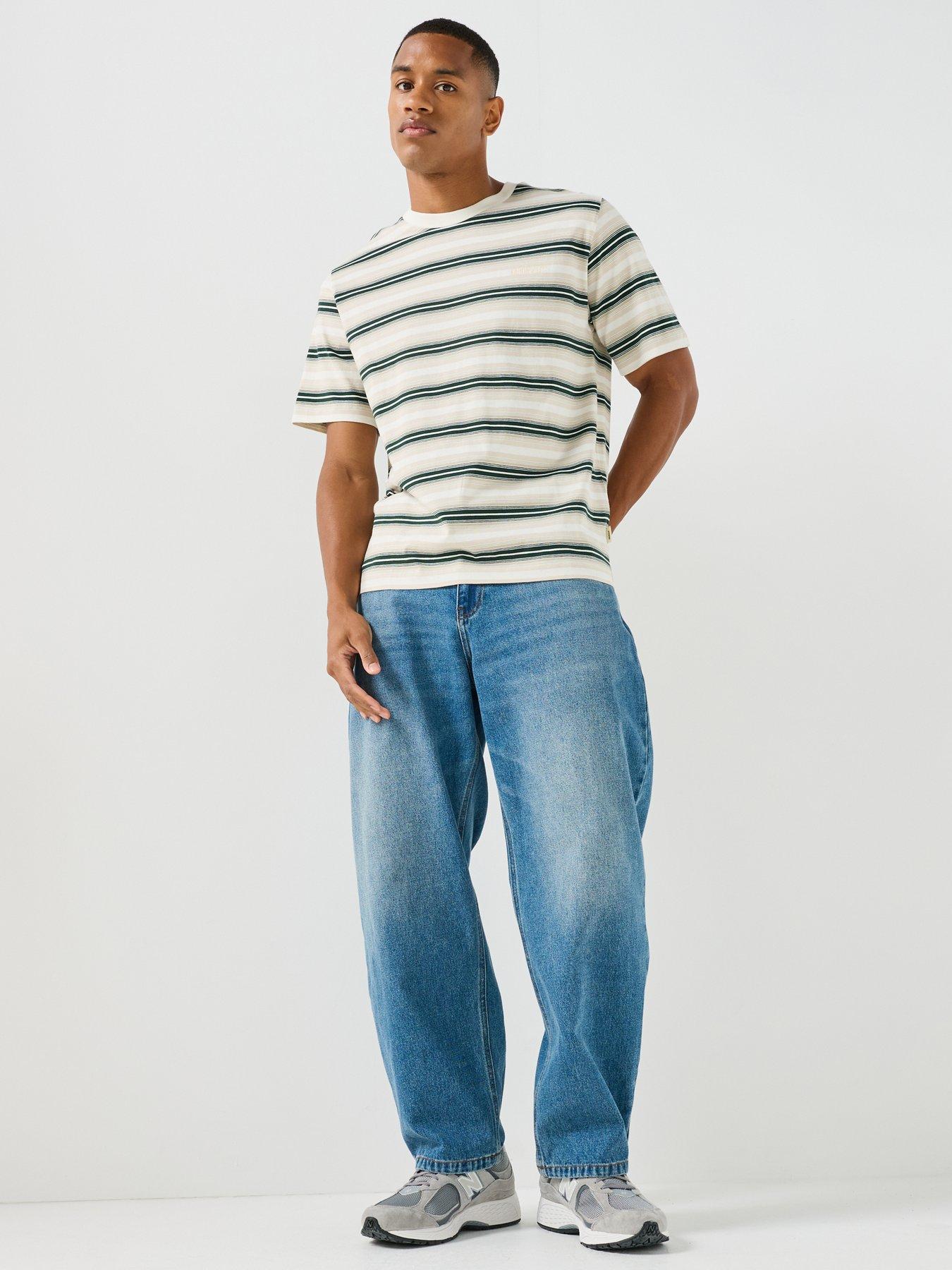 Image 3 of 6 of Jack & Jones Frederiksberg Striped Crew Neck T-Shirt - Dark Green