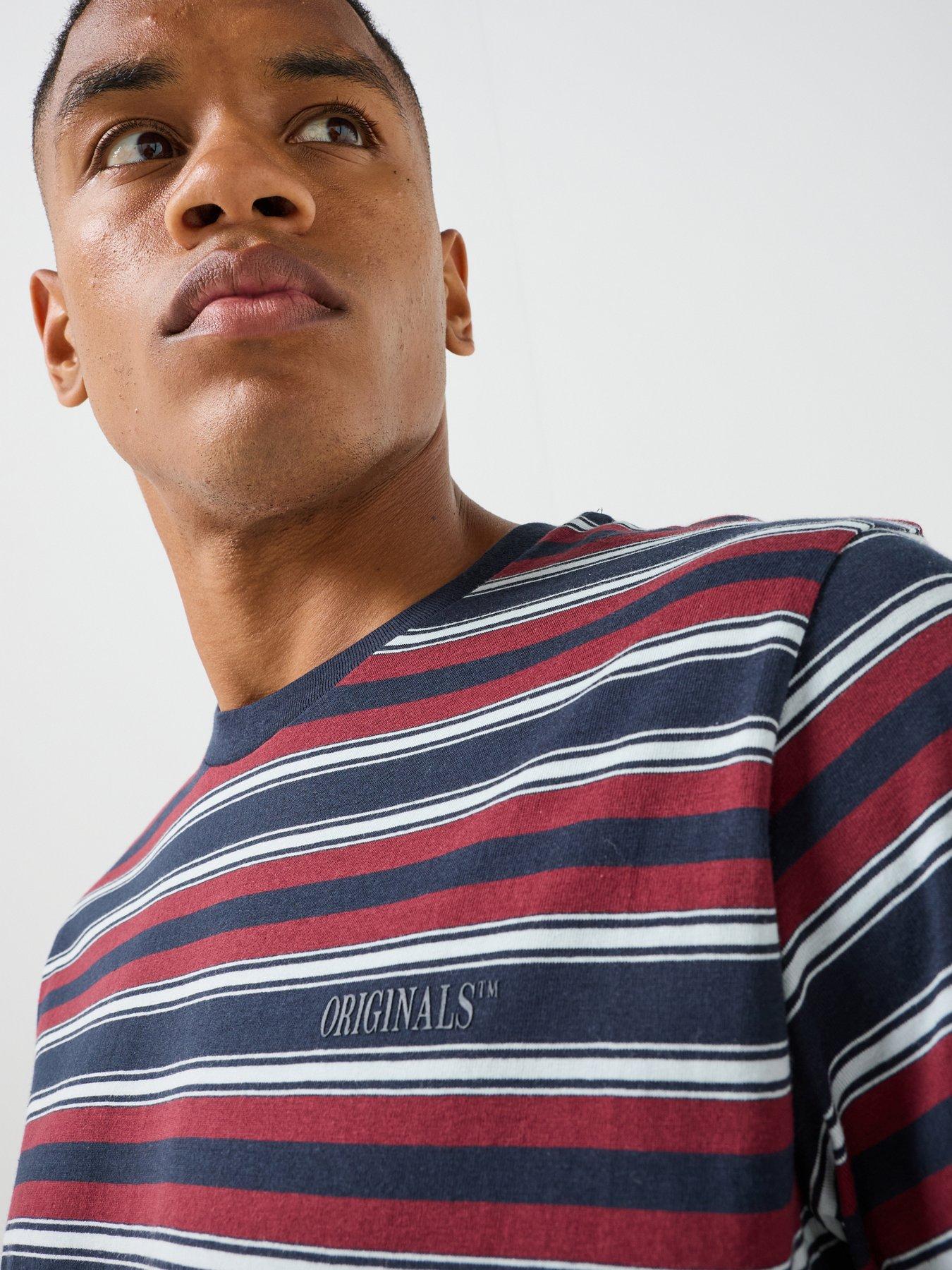 Image 4 of 5 of Jack & Jones Frederiksberg Striped Crew Neck T-Shirt - Navy