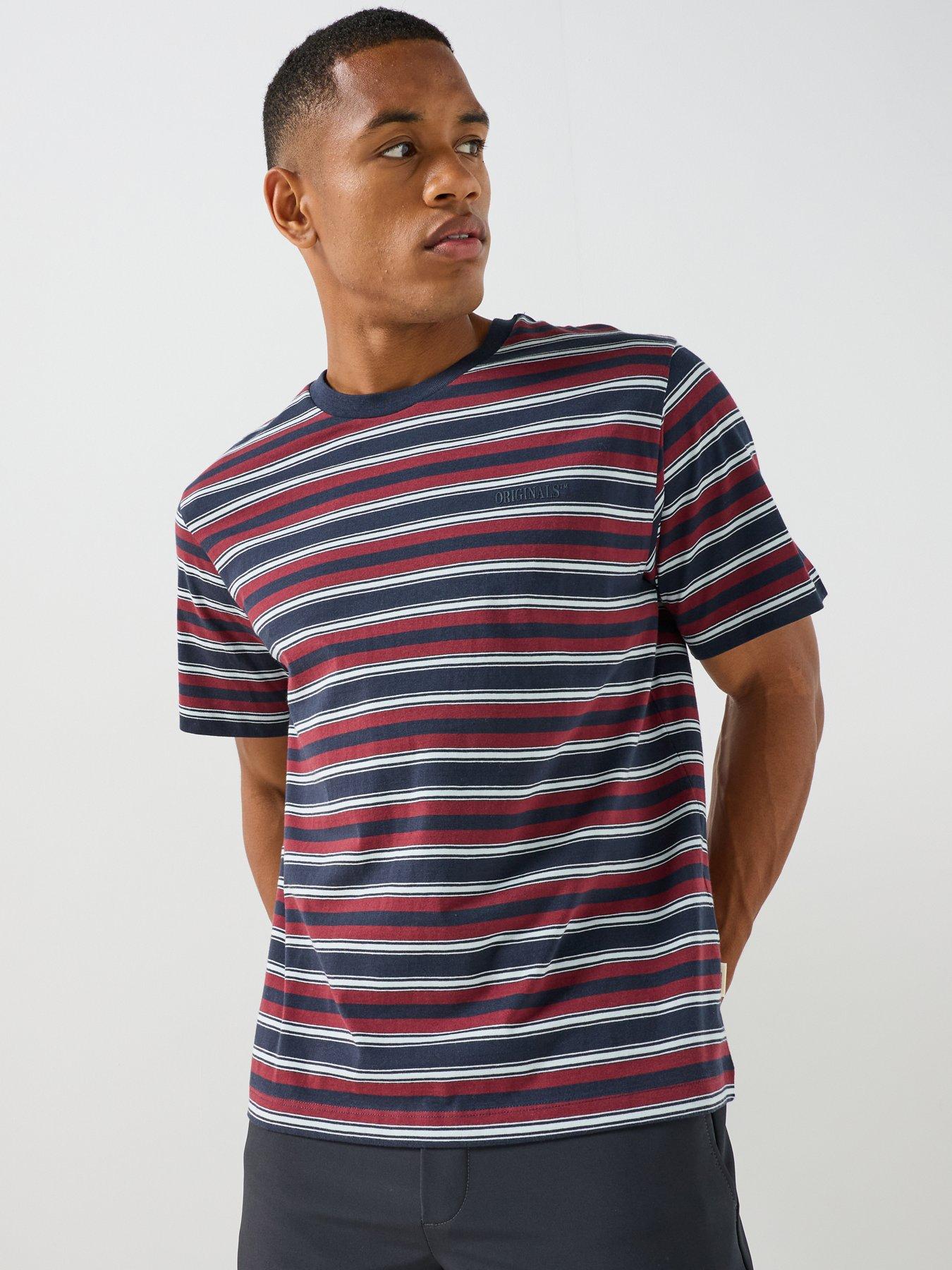Image 5 of 5 of Jack & Jones Frederiksberg Striped Crew Neck T-Shirt - Navy