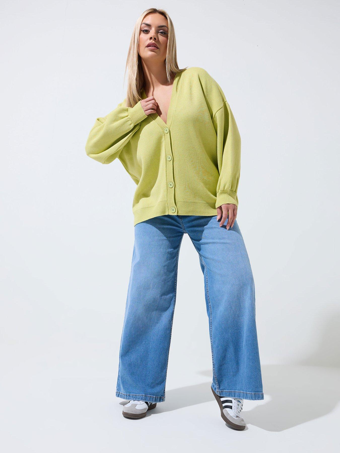 yours-curve-balloon-sleeve-cardigan-whiteback