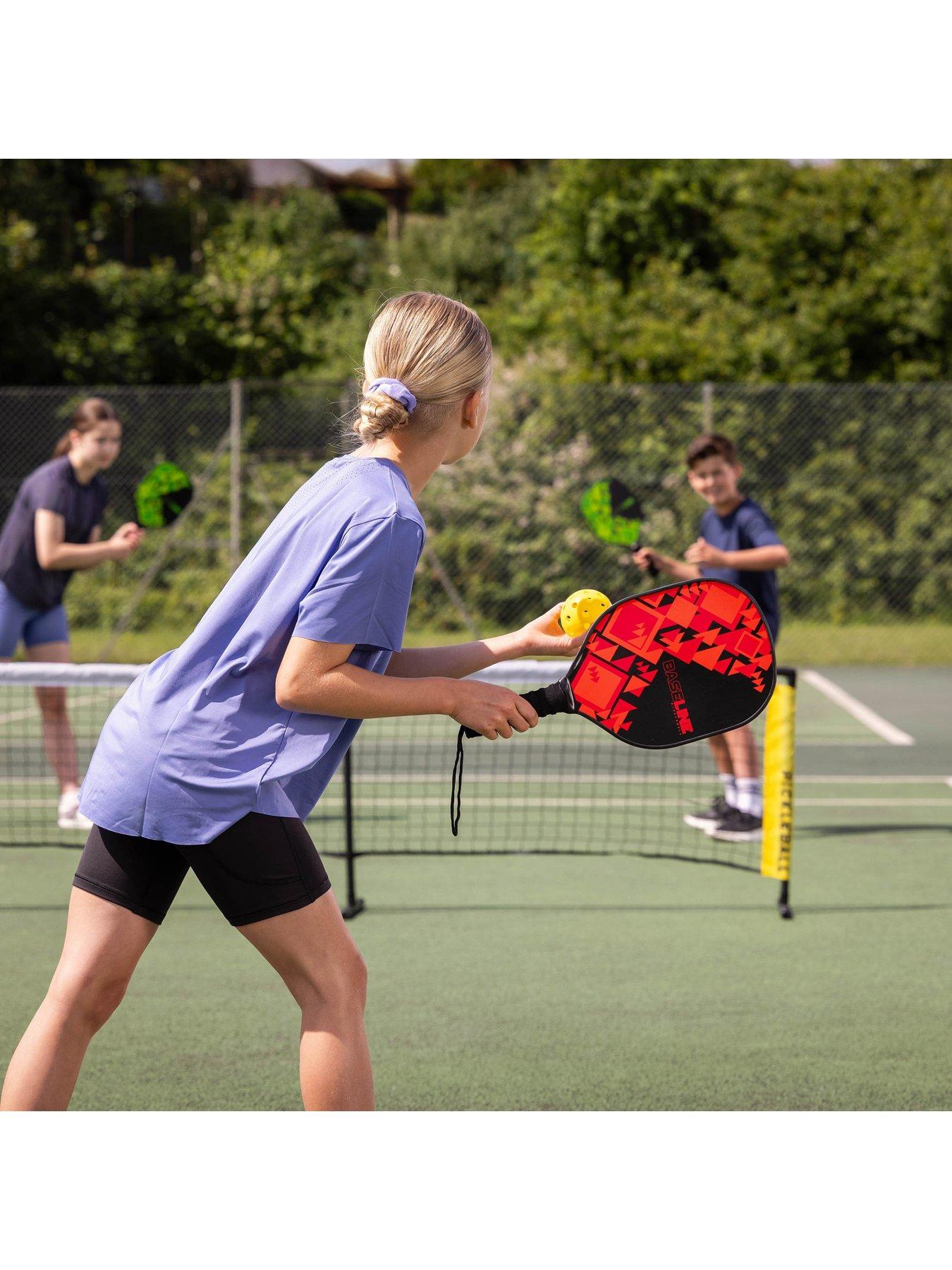Image 5 of 7 of Baseline Pickleball 4 Player Set - Wooden Paddle Bats, Net & Balls