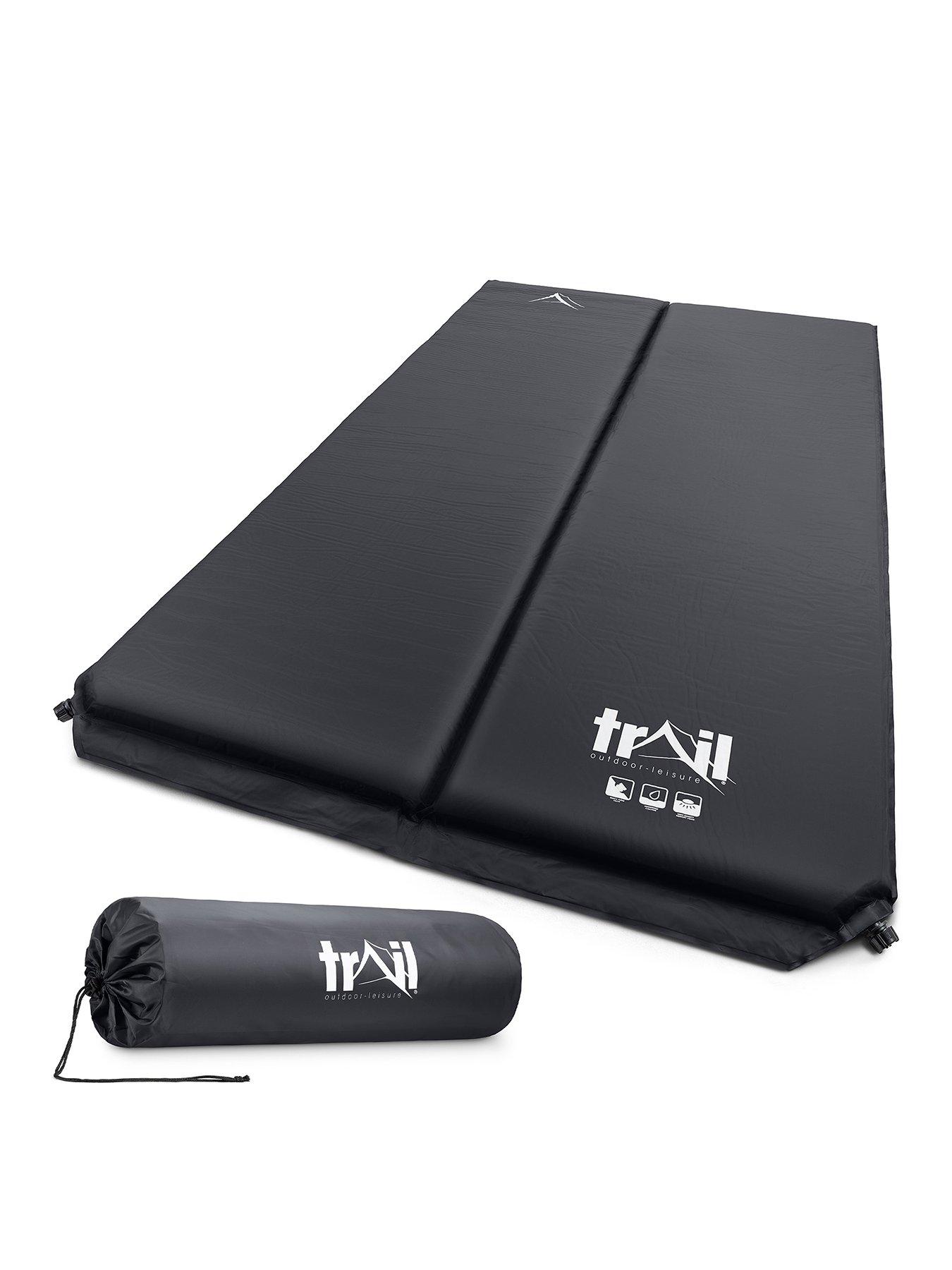 Trail Double Self-Inflating 2 Person Camping Mat, Black