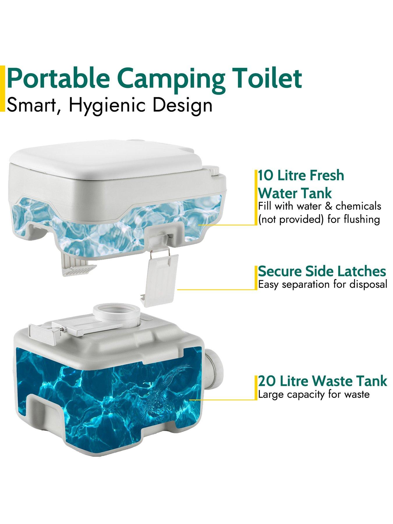 Image 2 of 7 of Trail 20L Portable Camping Toilet - Light Grey