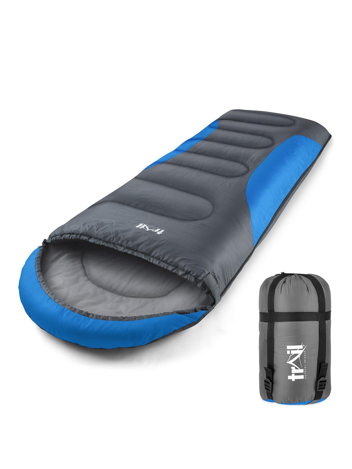Trail Alpine 250gsm Sleeping Bag with Hood - Blue