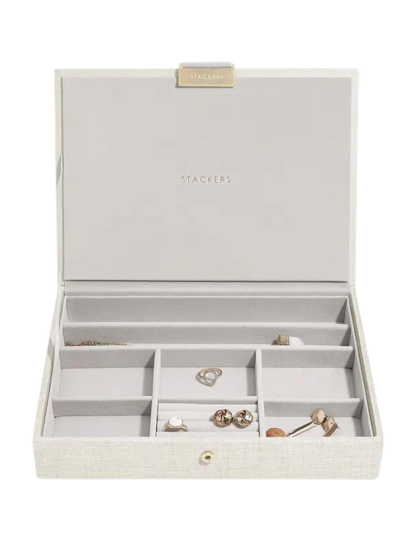Image 1 of 3 of Stackers Oatmeal & Linen Classic Jewellery Box Lid