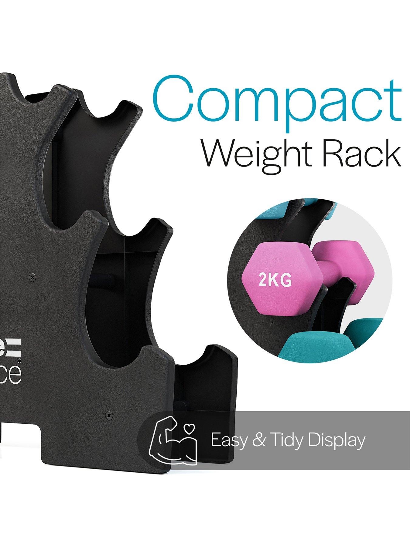 Image 3 of 7 of Core Balance Hex Dumbbell Set with Rack - 1kg/3kg/5kg, 18kg Total