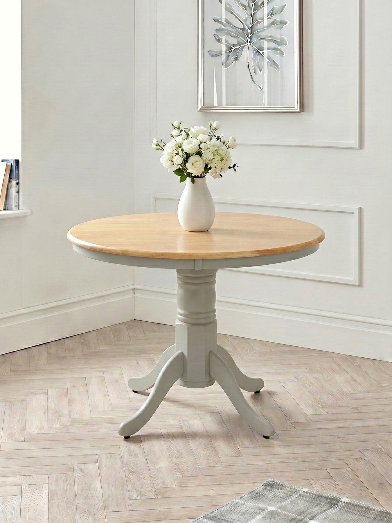 Image 1 of 5 of The Very Collection Kentucky 100cm Fixed Top Dining Table - Grey